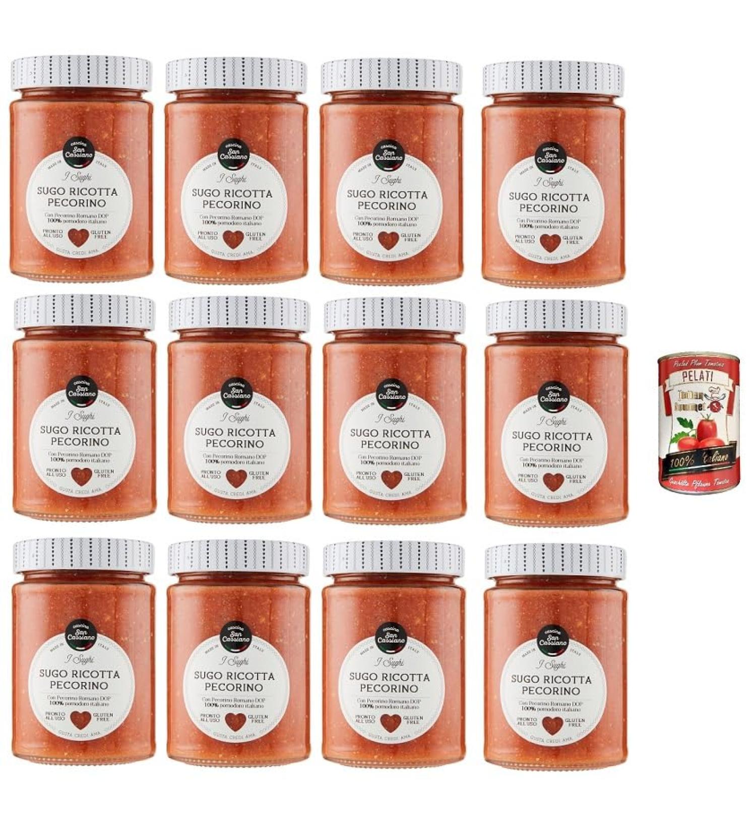  Italian Gourmet E.R. Cascina San Cassiano Lot de 12 sauces Ricotta et pecorino 290 g - Buy Online on GoSupps.com