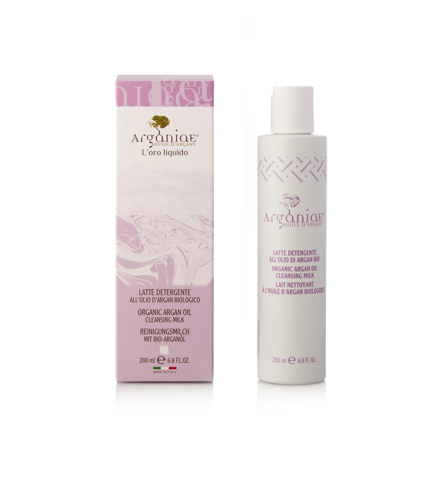 Arganiae Organic Argan Oil Cleansing Milk 200 ml- with Moringa extract, combined with the natural Vitamin E