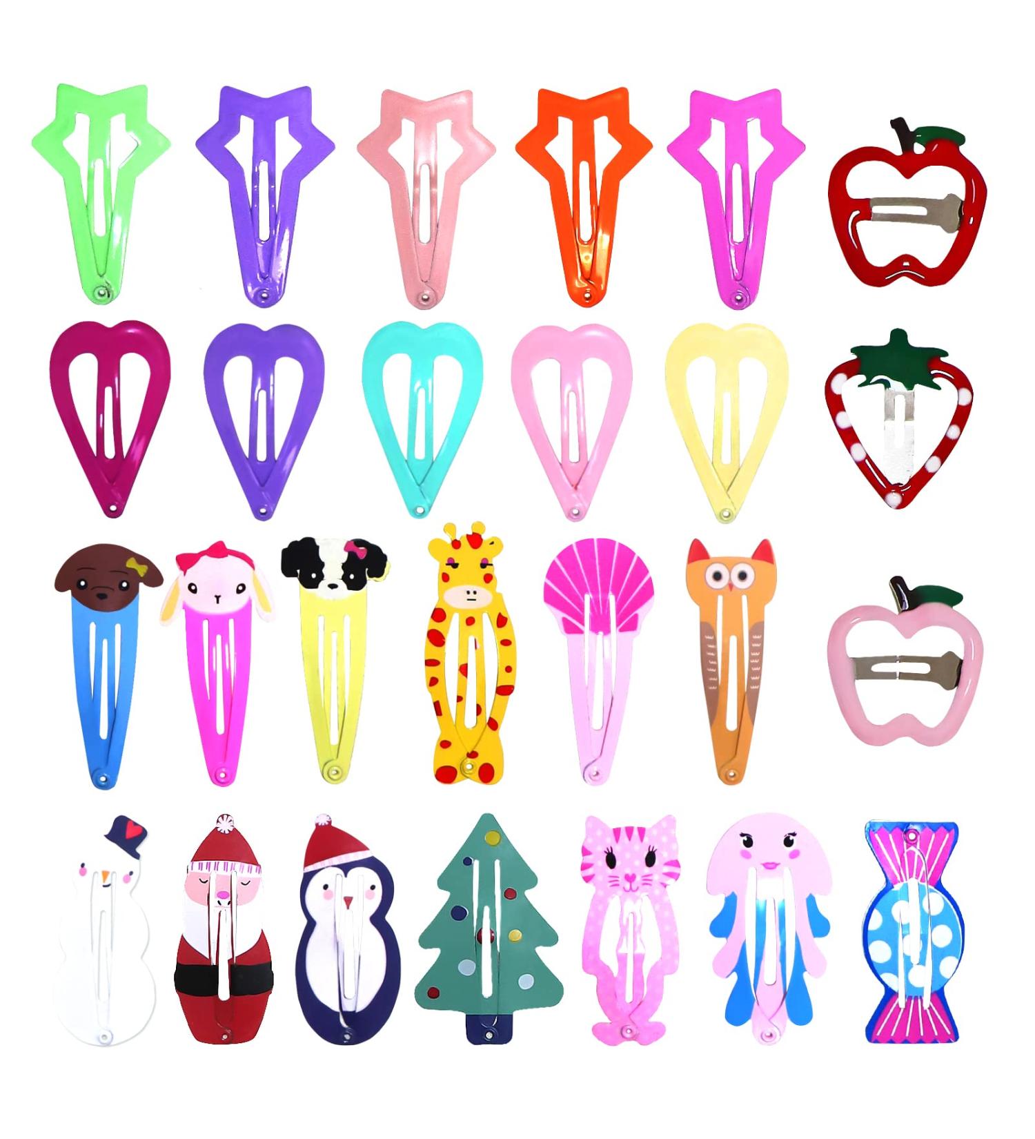 130 Pcs Cartoon Hair Clips for Girls - Colorful Metal Clips for Everyday & Holiday Celebrations | Vcostore - Buy Online on GoSupps.com