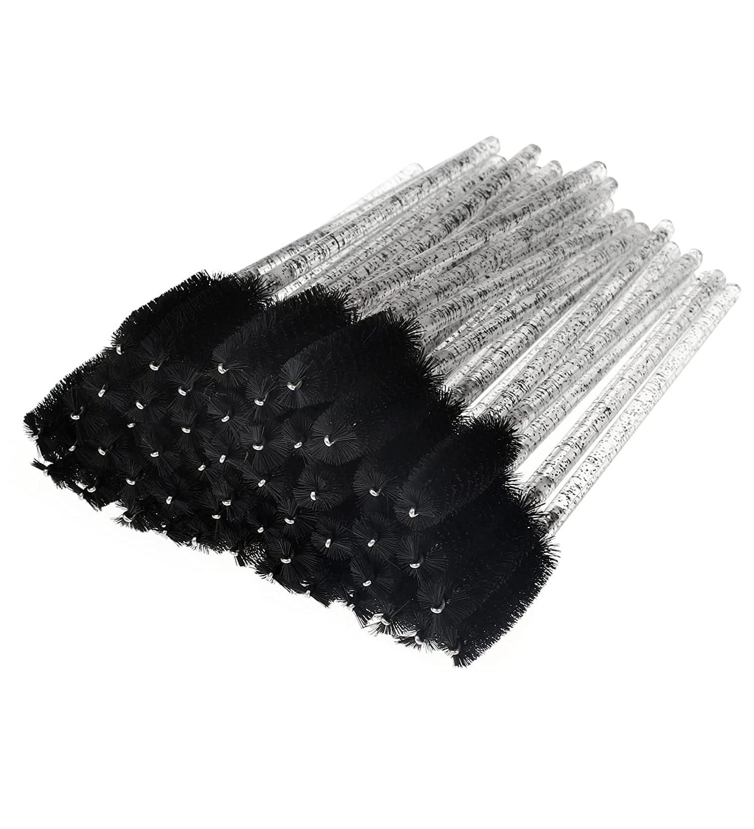Rofitbest Disposable Crystal Eye Brush - 50pcs Black Mascara & Eyelash Applicator Sticks for Perfect Eye Makeup - Buy Online on GoSupps.com