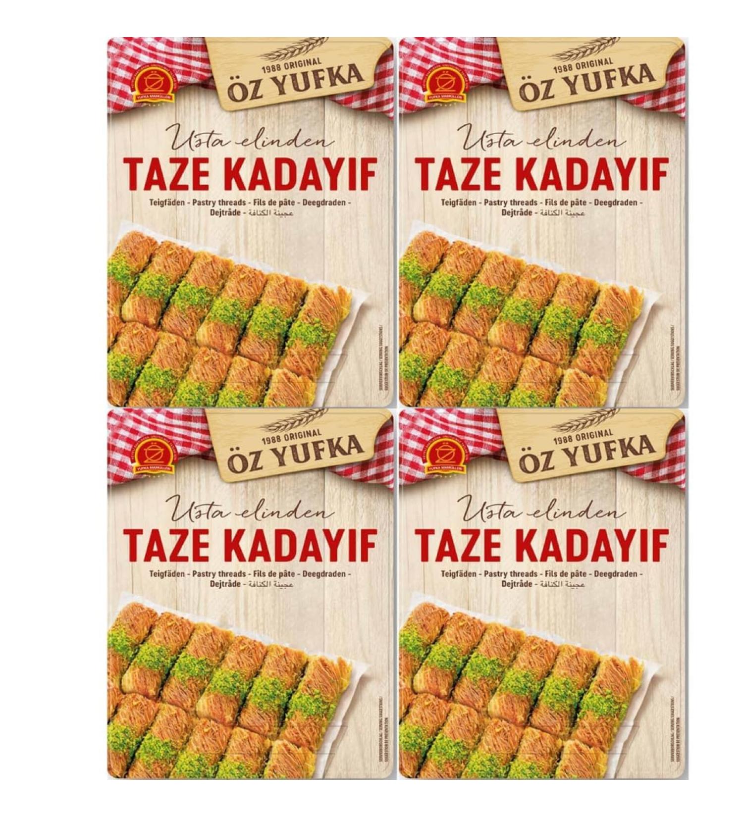 PUFAI 4 Rolls Fresh Angel Hair Pastry Yarn Kataifi Kadayif Shredded Fillo Pastry Dough Kadaifi Taze Kadayif for Chocolate Dubai 400g - Buy Online on GoSupps.com