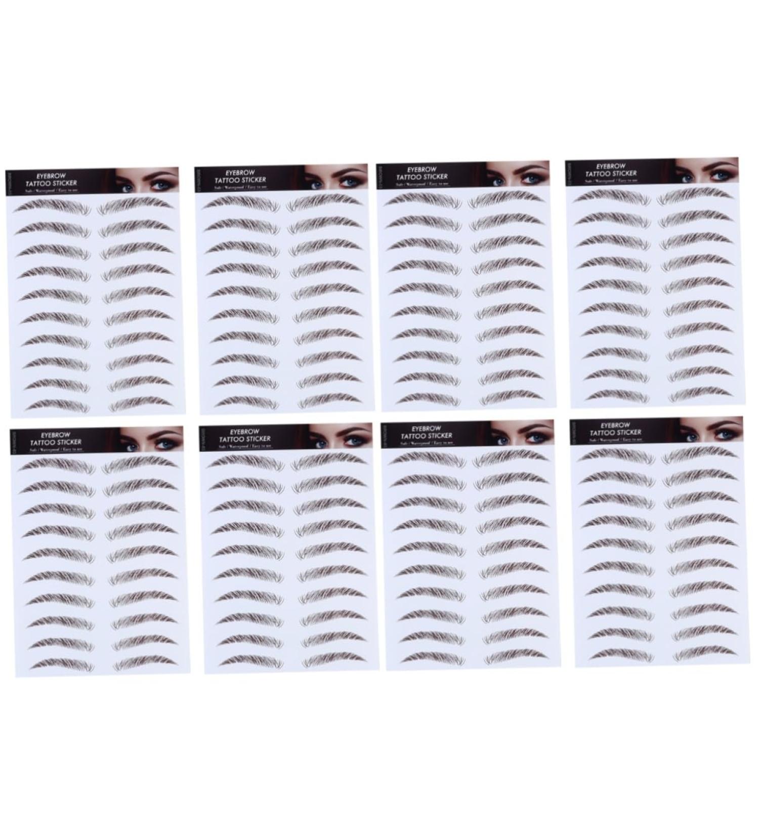 FOMIYES Authentic Eyebrows Stickers 8 pcs s tool stickers Makeup Brow Sticker Eyebrow Stencils shaper transport 4d - Buy Online on GoSupps.com