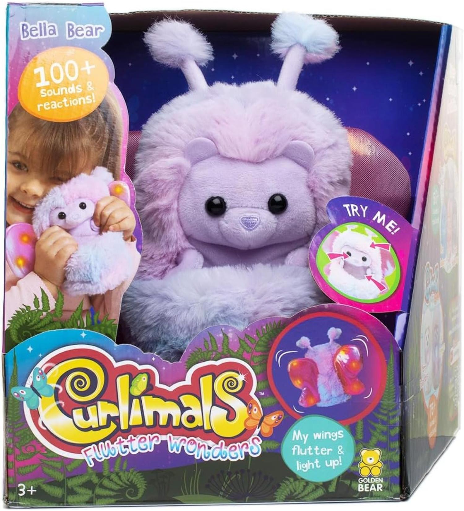 Curlimals Flutter Wonders Bella Bear: Interactive Plush Butterfly with 100+ Sounds, Movements & Lights | Age 3 - Buy Online on GoSupps.com