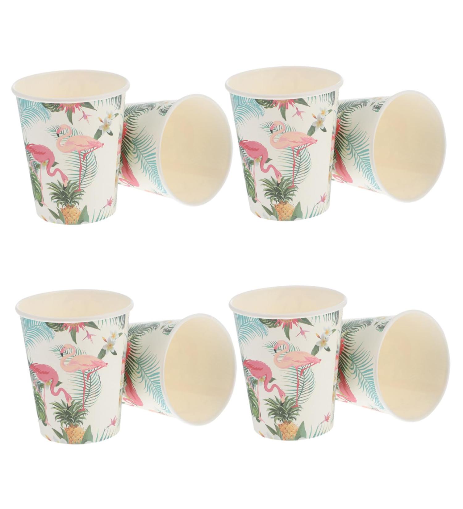 Abaodam 18pcs Flamingo Cake Wai Cake Decoration Hot Coffee Cups Flamingo Paper Cups The Summer Mouthwash Cup - Buy Online on GoSupps.com