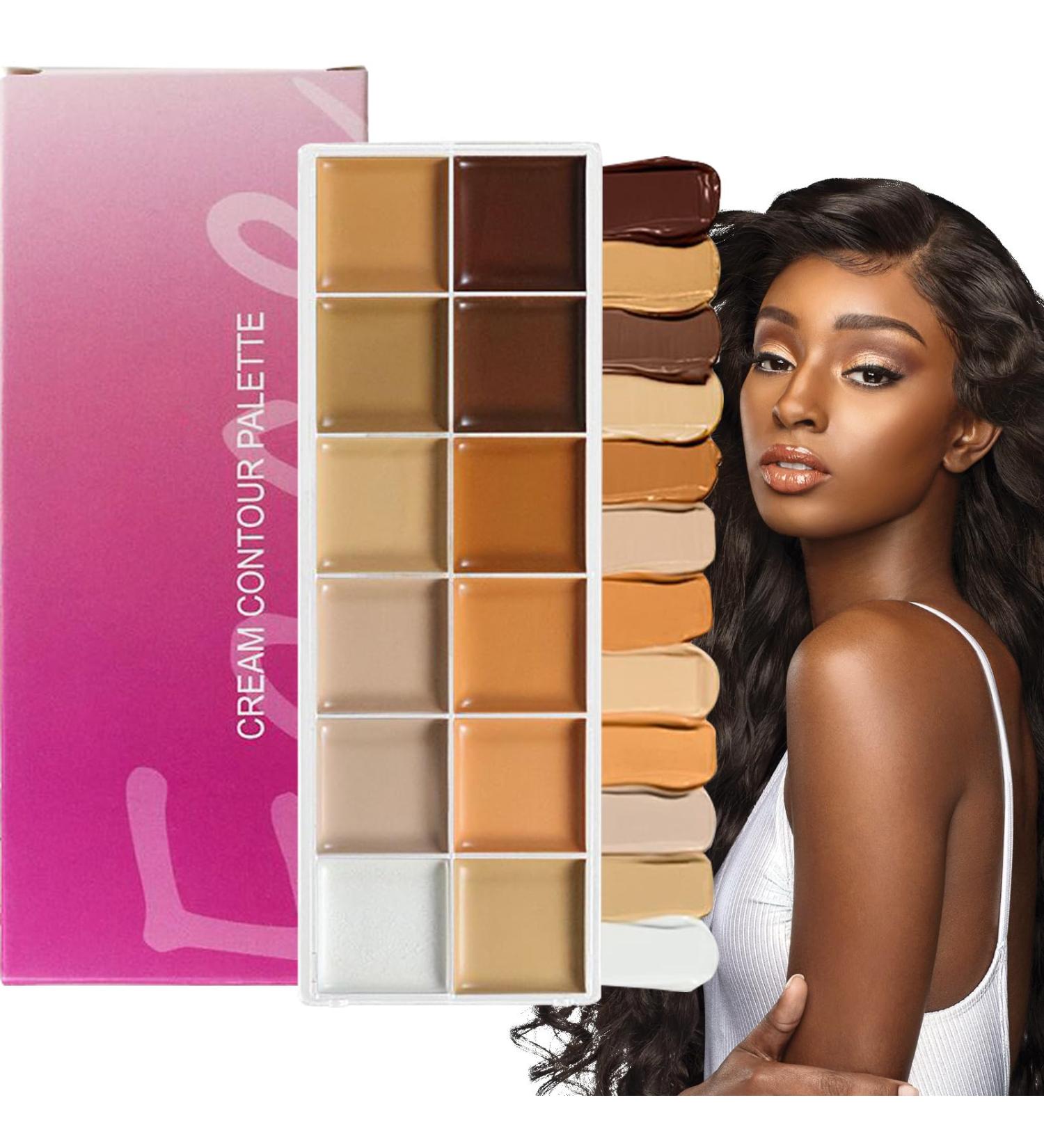  Buerfu Cream Makeup Palette - 12 Concealers | Makeup Concealer for Women with Mature Skin Evening Wedding Travel Dates - Buy Online on GoSupps.com