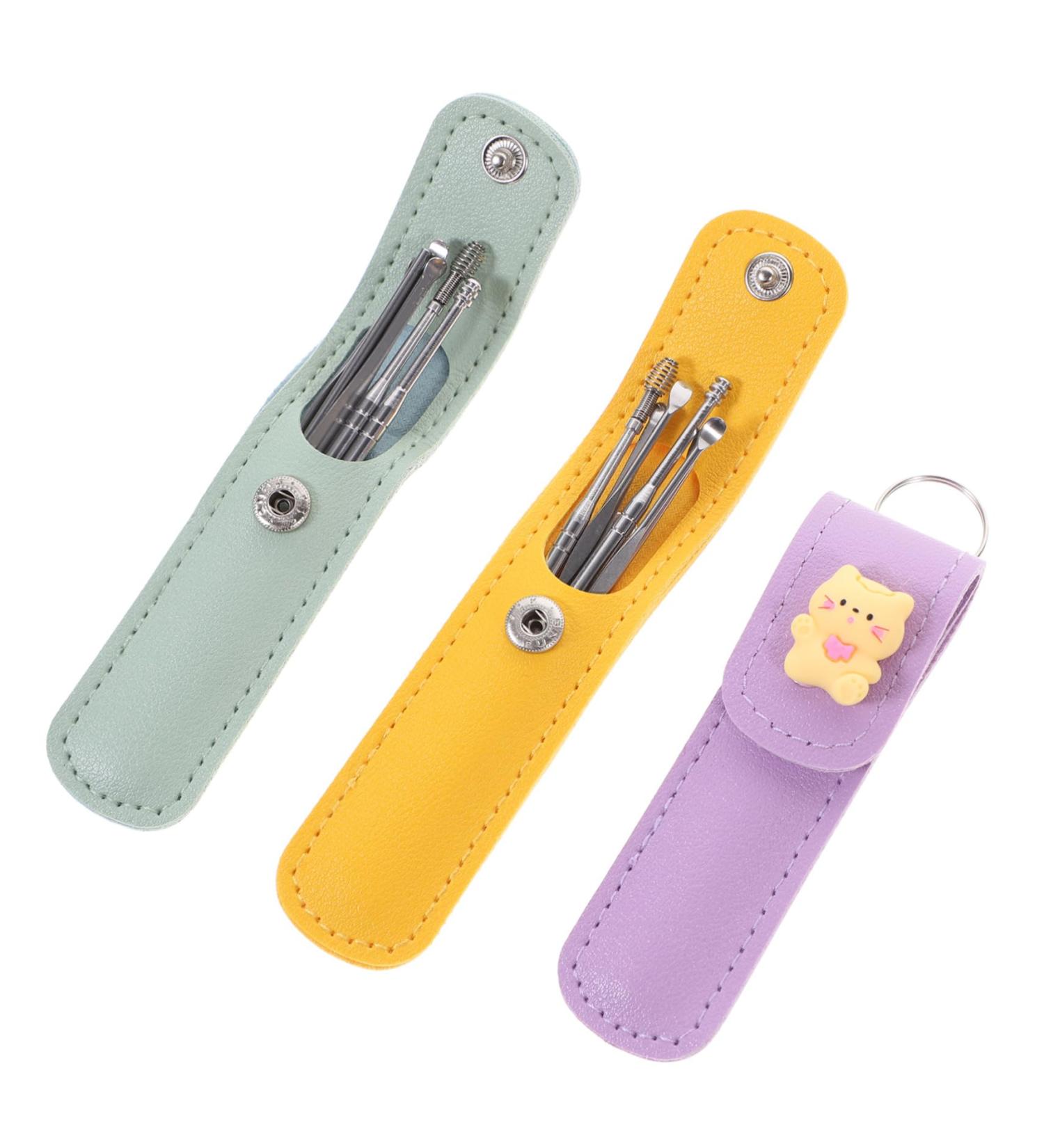 FRCOLOR 3 Sets Earpick & Blackhead Extractor | Silicone Ear Wax Picker & Pimple Tool Best Cleanser for Adults - Buy Online on GoSupps.com