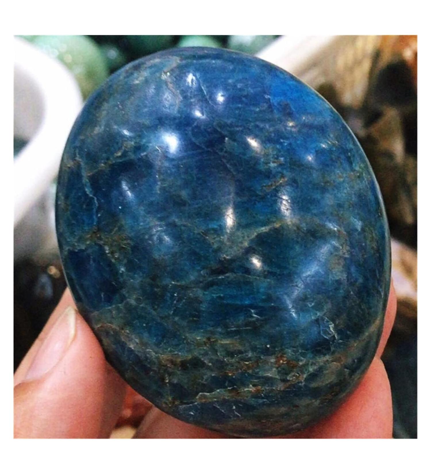 Natural Crystal Rough Natural Blue Apatite Palm Stone Raw Gemstone Crystal Decoration Crystal PEIQIYIN 1PCS 100g - Buy Online on GoSupps.com