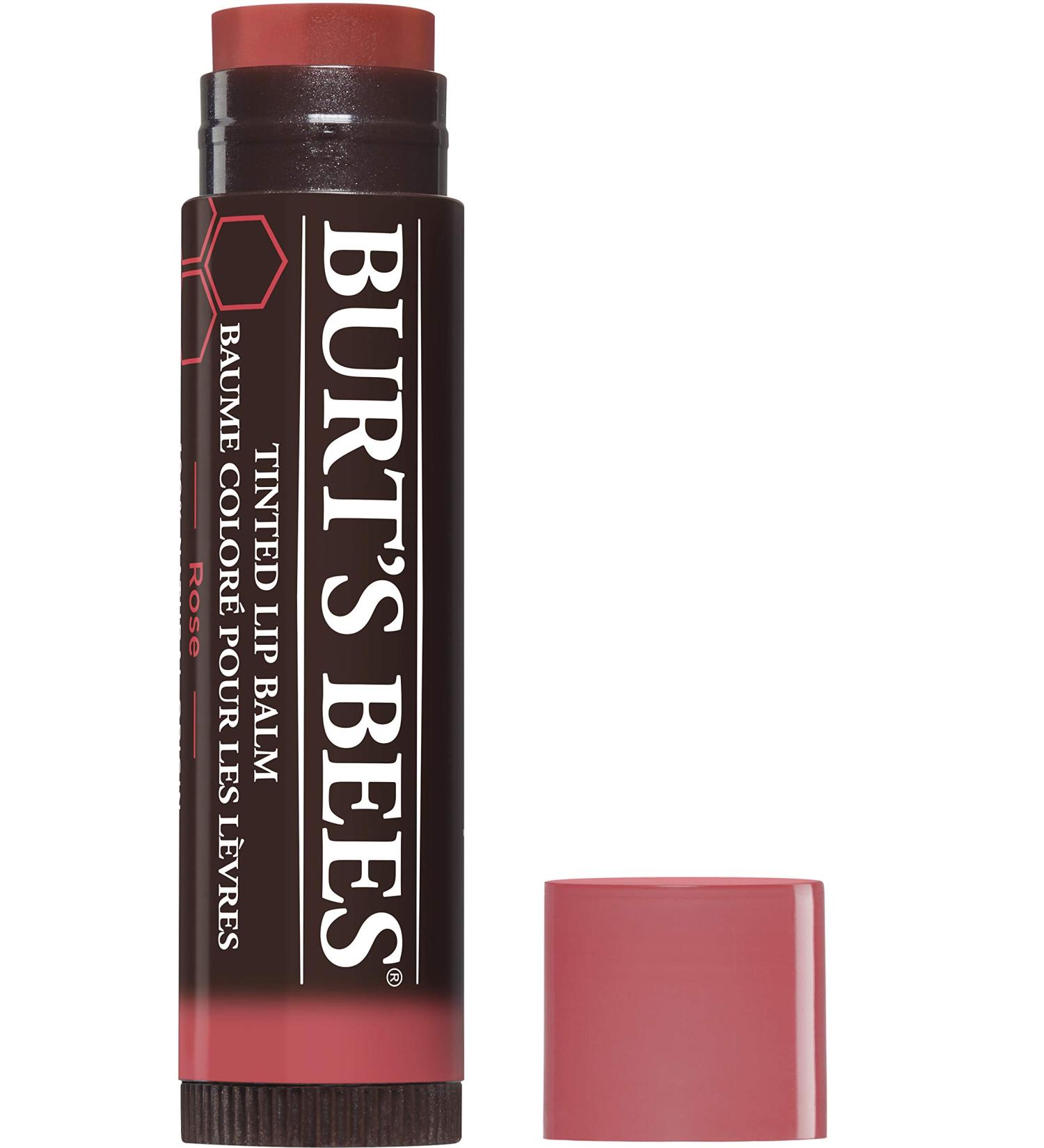 Buy Burt's Bees Tinted Lip Balm in Rose - Natural Moisture & Color (0.15 oz) - Buy Online on GoSupps.com