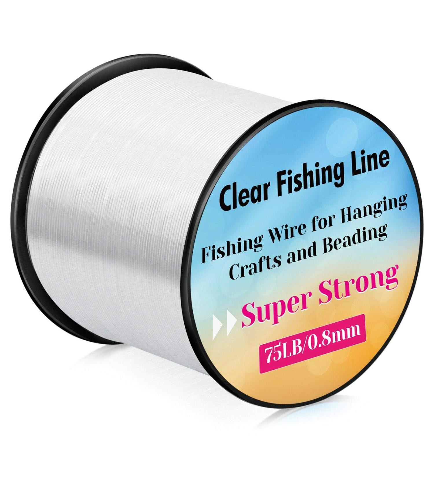 Strong Clear Fishing Line - Acejoz 0.8mm Thick Heavy Duty Monofilament Line 70lb Test - Ideal for Hanging Decoration, Balloon Garland, and Crafts - Buy Online on GoSupps.com
