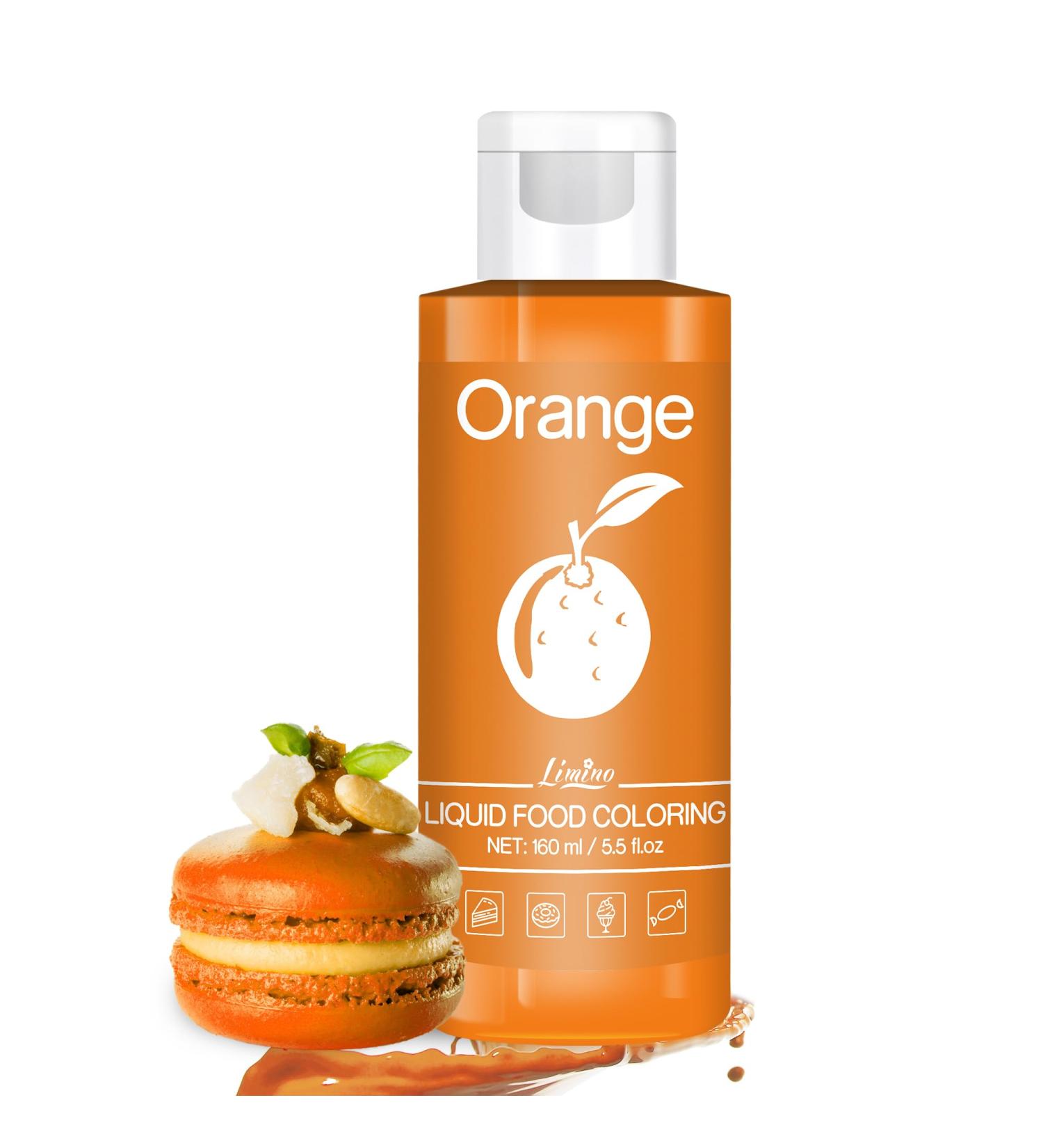 Shop Sugar-Free Liquid Food Coloring - 160ml Orange for Cakes Baking Cookies & DIY Slime - Perfect for Easter Eggs & Torte Deco - Buy Online on GoSupps.com
