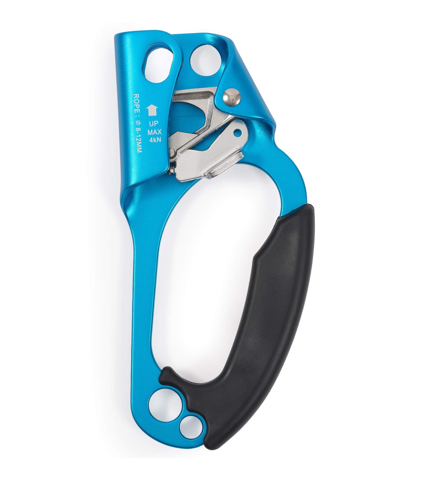EPIC PEAK Right Hand Ascender | Strong Climbing Equipment with Ergonomic Rubber Handle | For 8-12mm Rope | Sport Climber, Arborist, Mountaineering Safety Tool - Buy Online on GoSupps.com