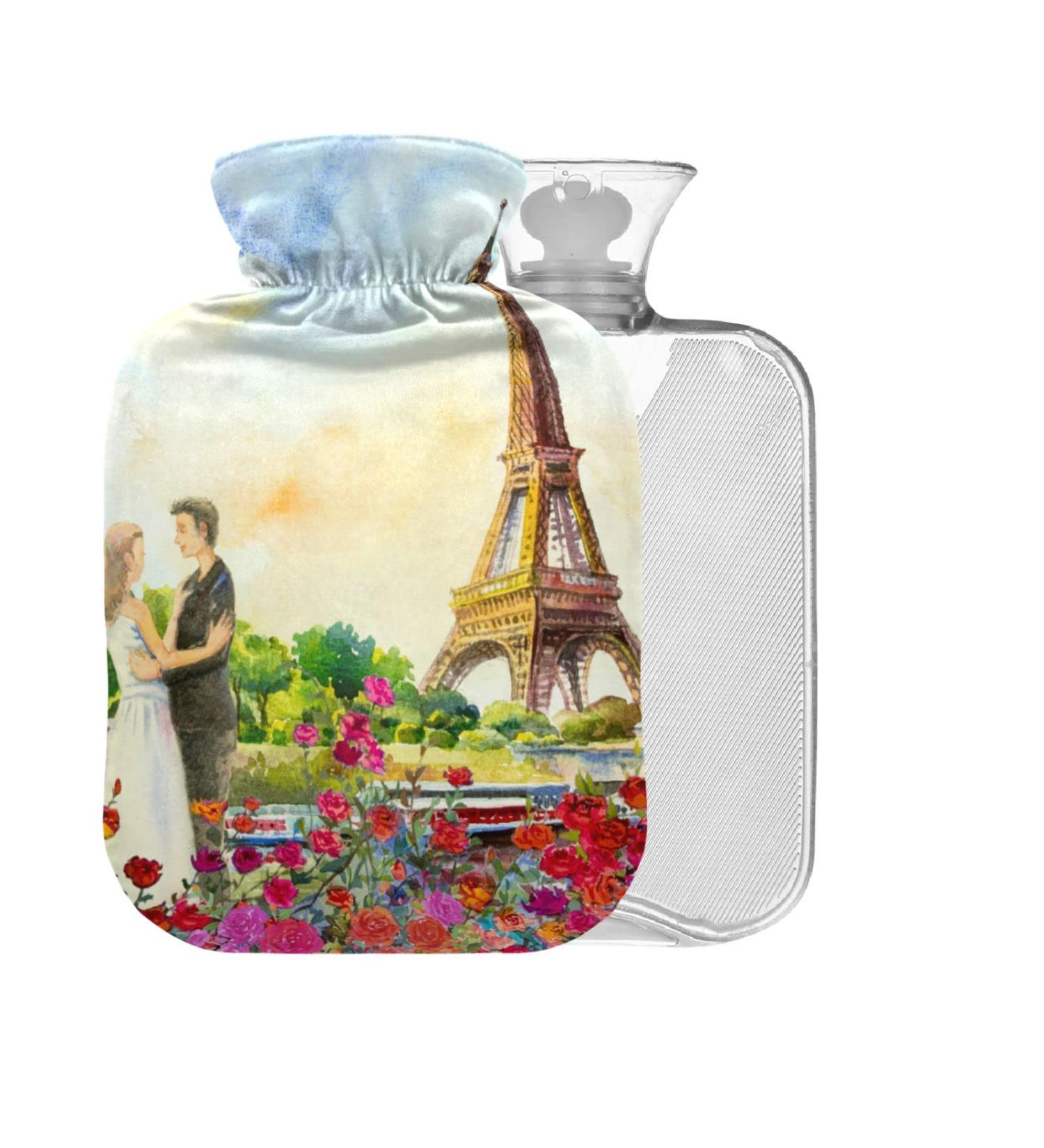 Buy Paris Eiffel Tower Hot Water Bottle 1L | Pain Relief for Headache Neck & Shoulders | BPA Free International Shipping - Buy Online on GoSupps.com
