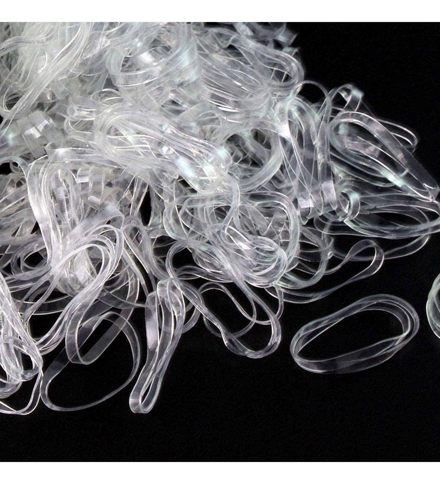 1000 Durable Mini Elastic Hair Ties - Soft Rubber Bands for Women & Girls | Perfect for Daily Hairstyles - Buy Online on GoSupps.com