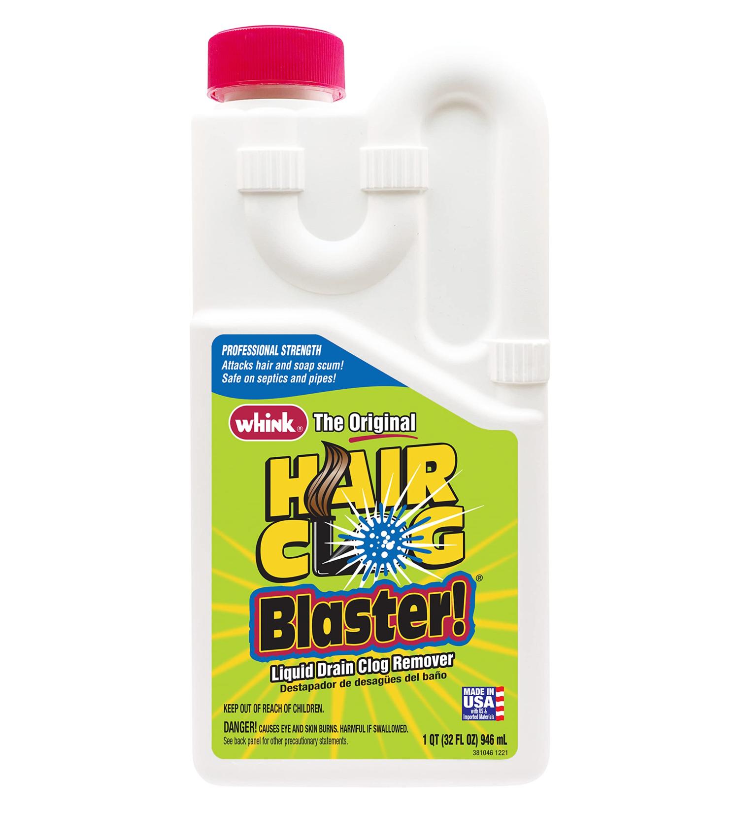 Whink 6217 Hair Clog Blaster 32oz - Powerful Drain Cleaner for Stubborn Clogs - Buy Online on GoSupps.com