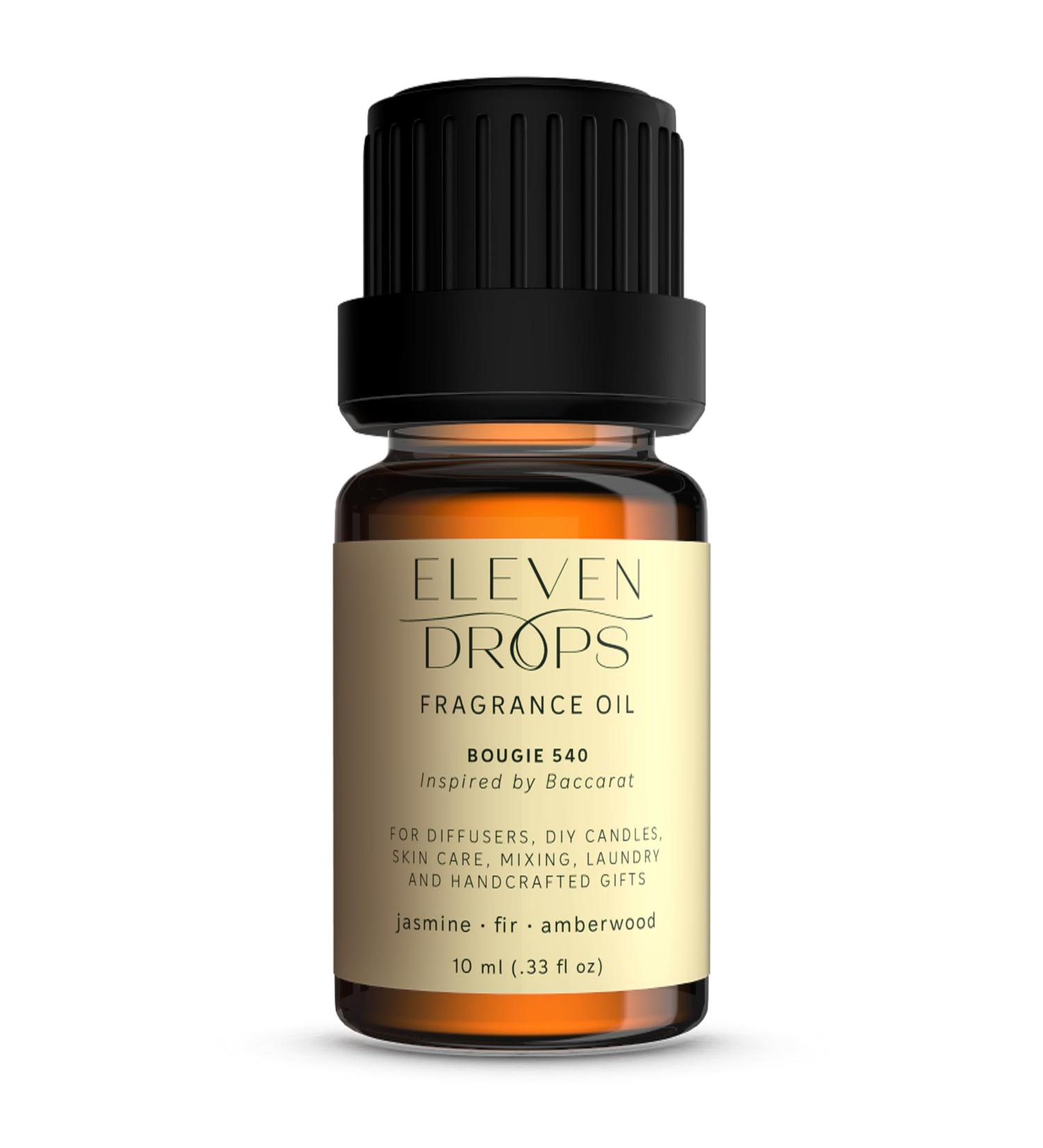 Eleven Drops Bougie 540 Diffuser Oil Premium Fragrance Oil with Radiant Amber & Jasmine Notes Elegant Aroma for Cold Air Diffusers Home Office Candle Making Pet Friendly 10ml Glass Bottle - Buy Online on GoSupps.com