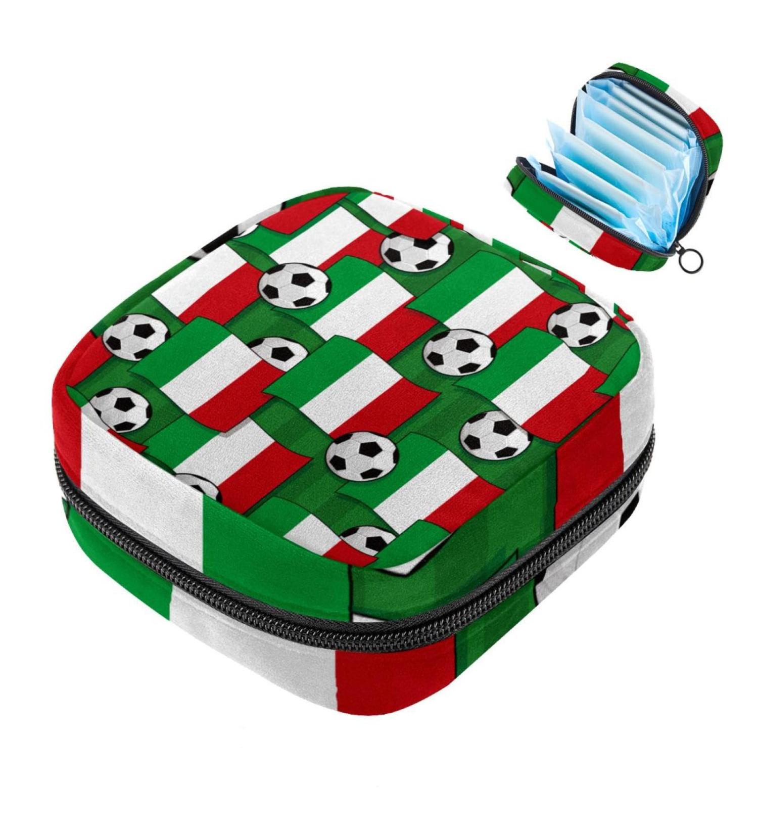 Shop Large Italy Flag Storage Bags for Women - Menstrual Cup Cylinder Zipper Pocket & More - Multi-Colored Inserts & Tampons - Buy Online on GoSupps.com