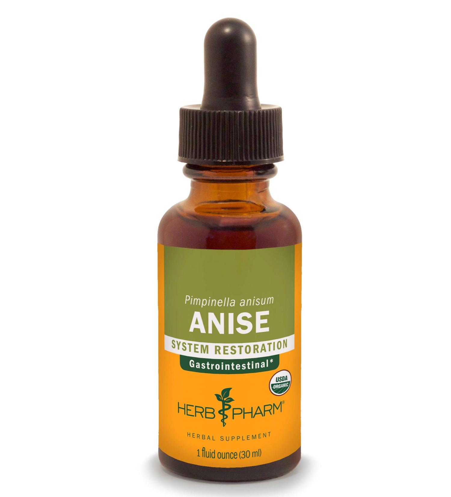 Herb Pharm Certified Organic Anise Liquid Extract 1 Fl Oz - Digestive Support - Buy Online on GoSupps.com