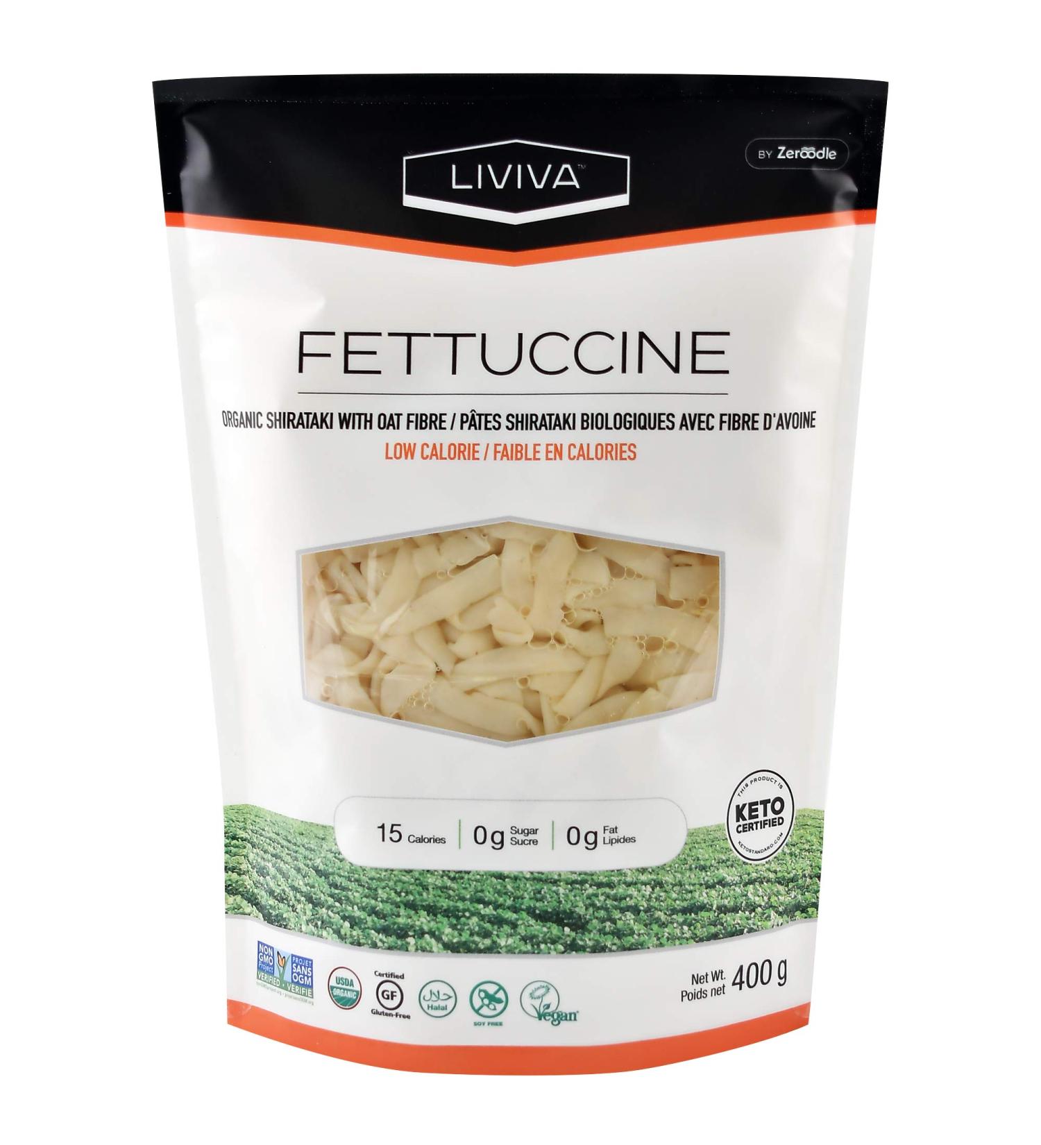Low Calorie Keto Shirataki Fettuccine - Organic 14 Oz | LIVIVA - Buy Online on GoSupps.com