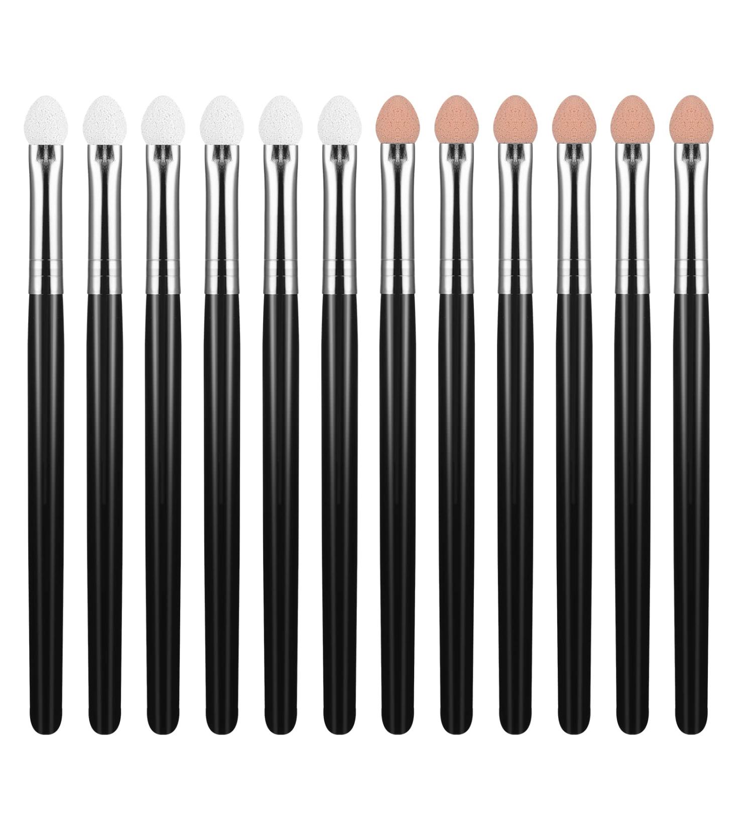 WLLHYF Sponge Eyeliner Brush 12 Pieces Black Double Sided Applicators Eye Makeup Tools Angled Fine Point Small Liner Thin Ultra Tips Wand Set Halloween Cosplay Cosmetic for Women Girls - Buy Online on GoSupps.com