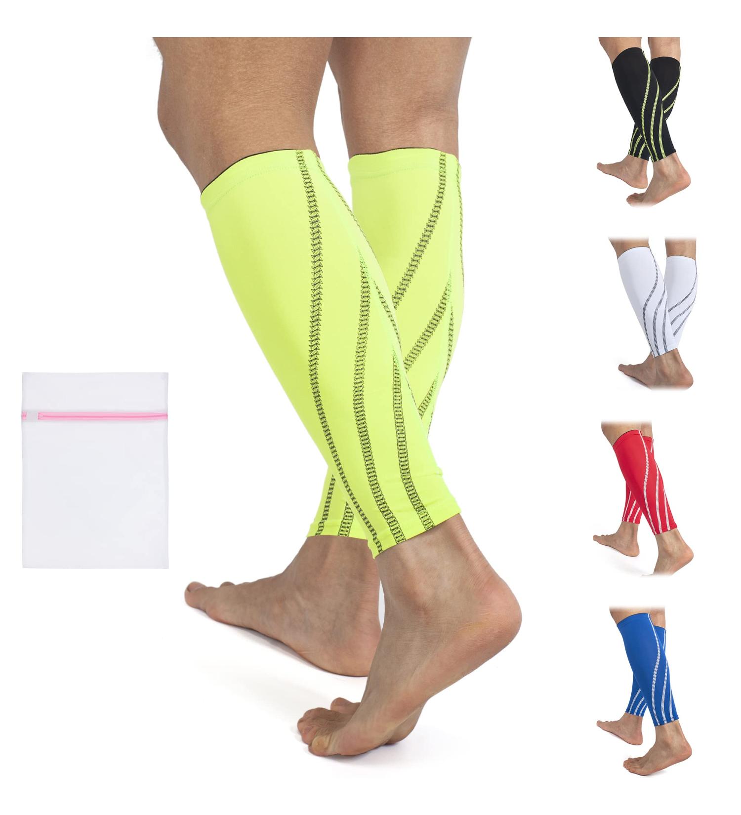 360 RELIEF Compression Calf Sleeves for Men and Women Sports | Shin Splints Torn Muscle Cramps | Running Hiking Marathon | Green XL | Includes Mesh Laundry Bag - Buy Online on GoSupps.com