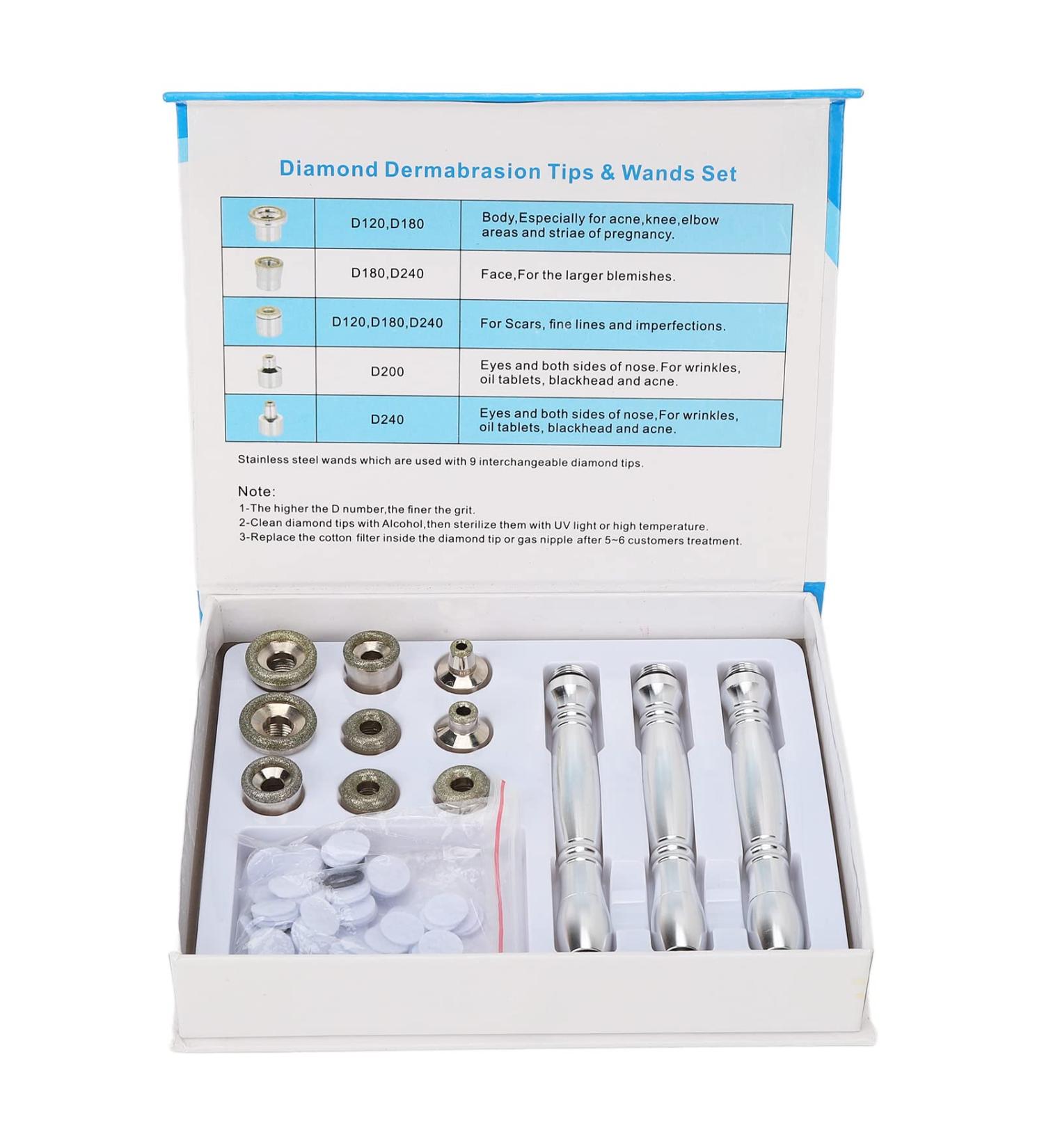 12pcs Microdermabrasion Replacement Tips Set for Skin Rejuvenation Beauty Machine - Buy Online on GoSupps.com