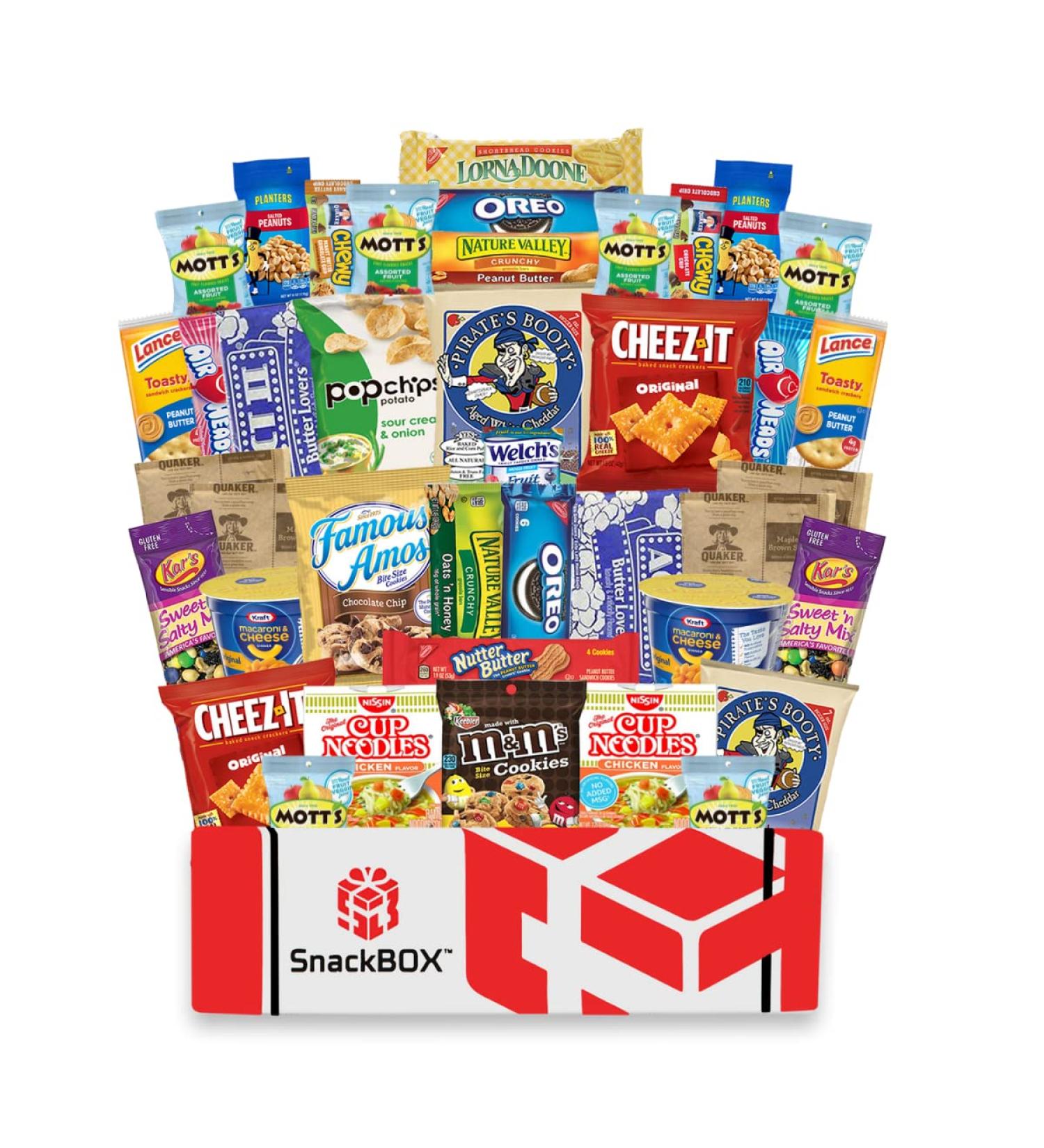 College Snack Box Care Package (40 Count) for Studying, Exams, Date Night - Ideal for Dorms, Military, Office - Gift Basket from Snack Box - Buy Online on GoSupps.com