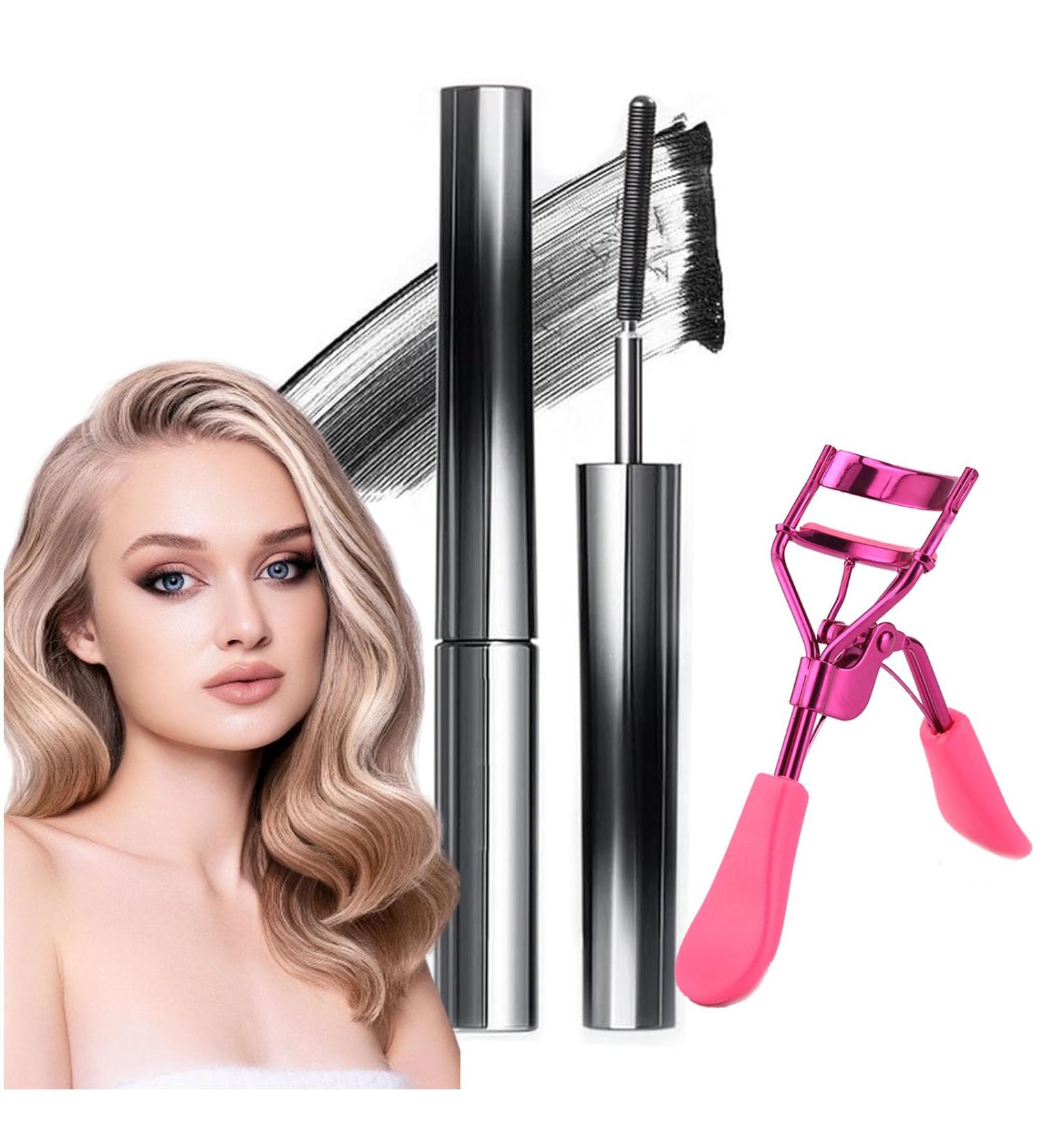 Olivia Blaire Iron Wand Mascara Olivia Blaire Waterproof Mascara Olivia Blaire Mascara 3d Curling Eyelash Iron Mascara Non-Clumping Long Lasting Intenses Length Lash Mascara (Black) - Buy Online on GoSupps.com