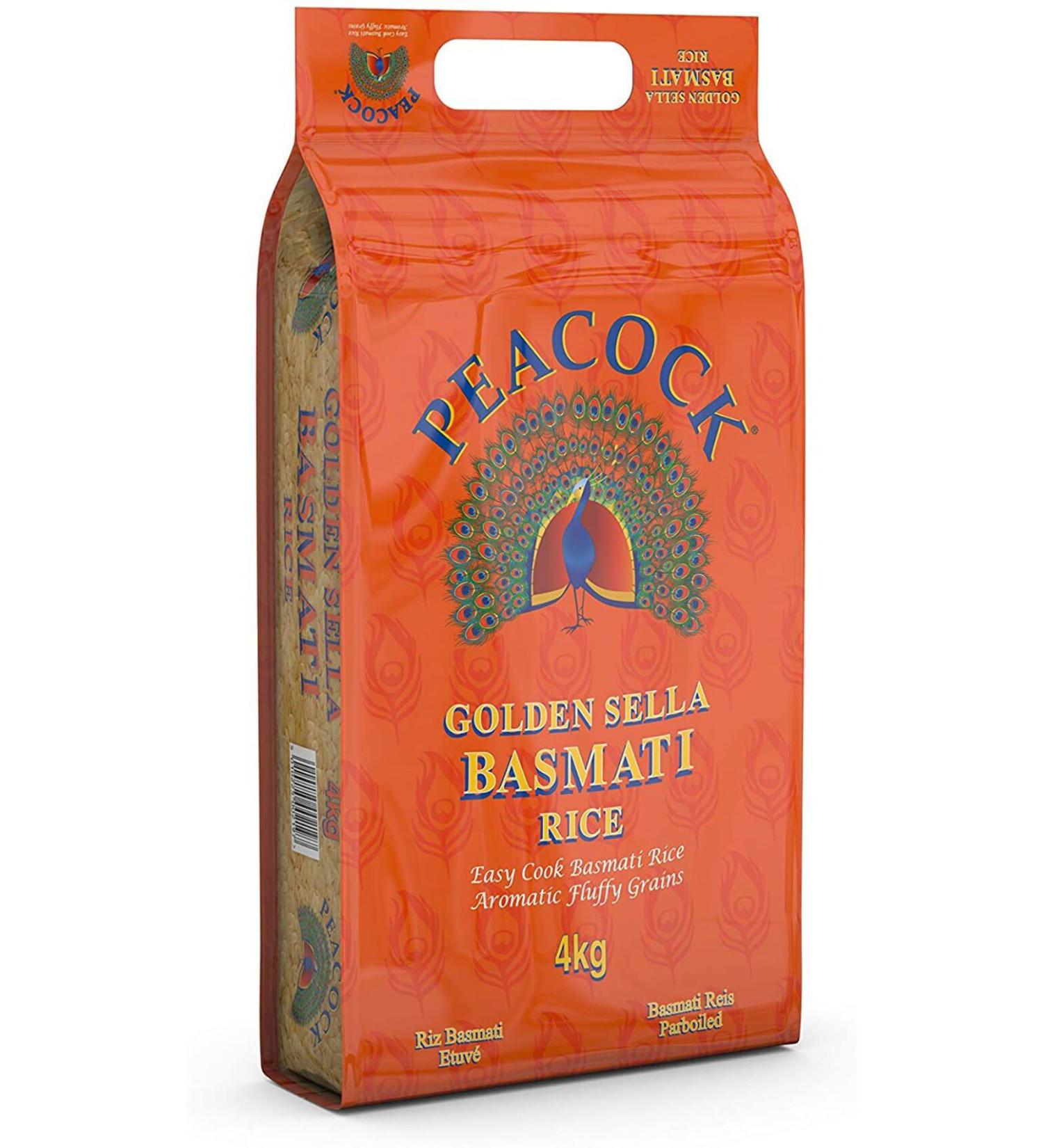 MASPeacock Golden Sella Basmati 4kg Box of 1-Fd