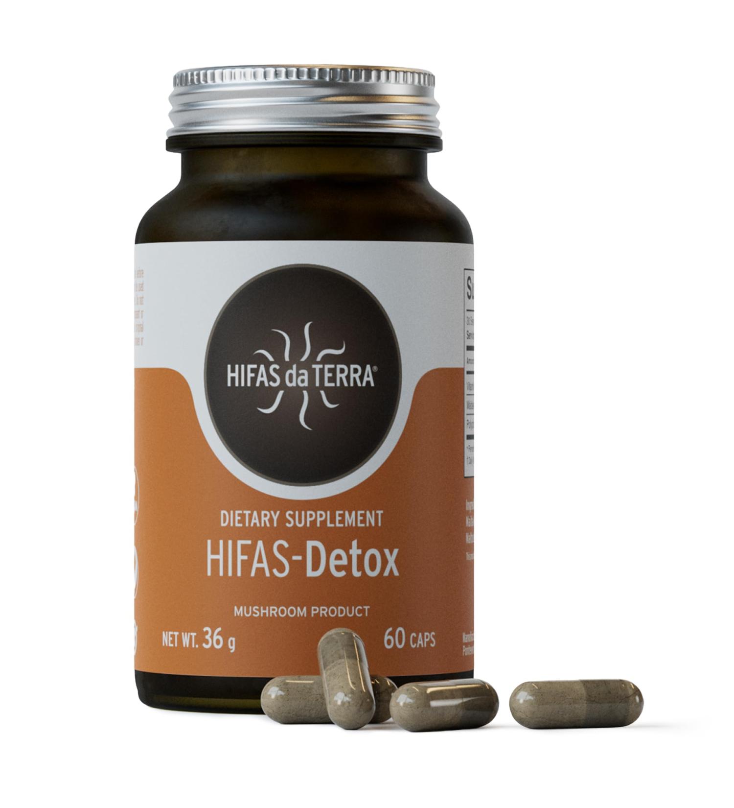 HIFAS DA TERRA HIFAS Detox - Maitake Mushroom Capsules with Polyporus Organic Mushroom Extract Complex Daily Brain Supplement for Women & Men Herbal Immune Support - 60 Vegan Capsules - Buy Online on GoSupps.com