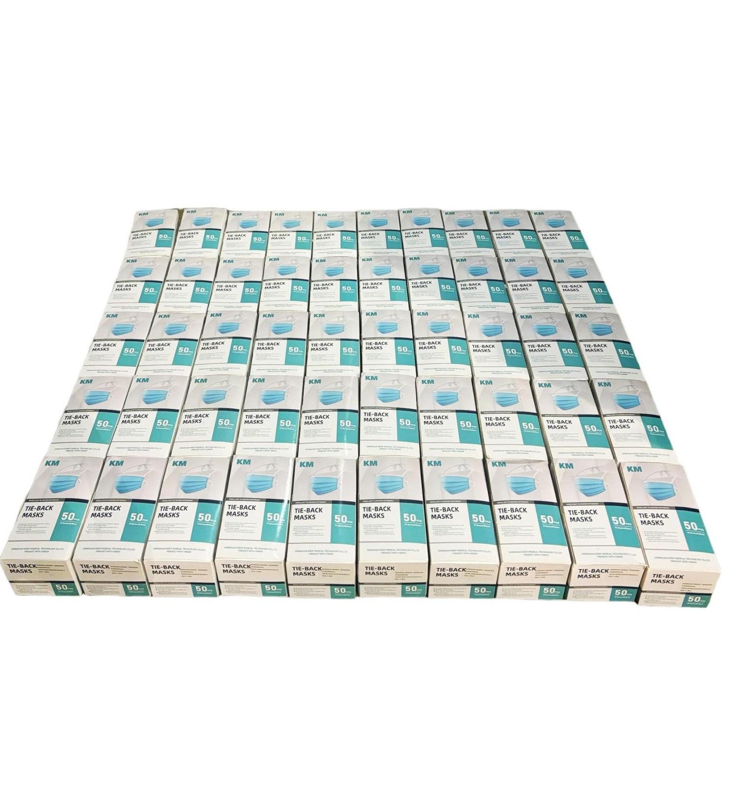 Case Tie-Back Face Masks Pack of 50 x 50 2500 Masks