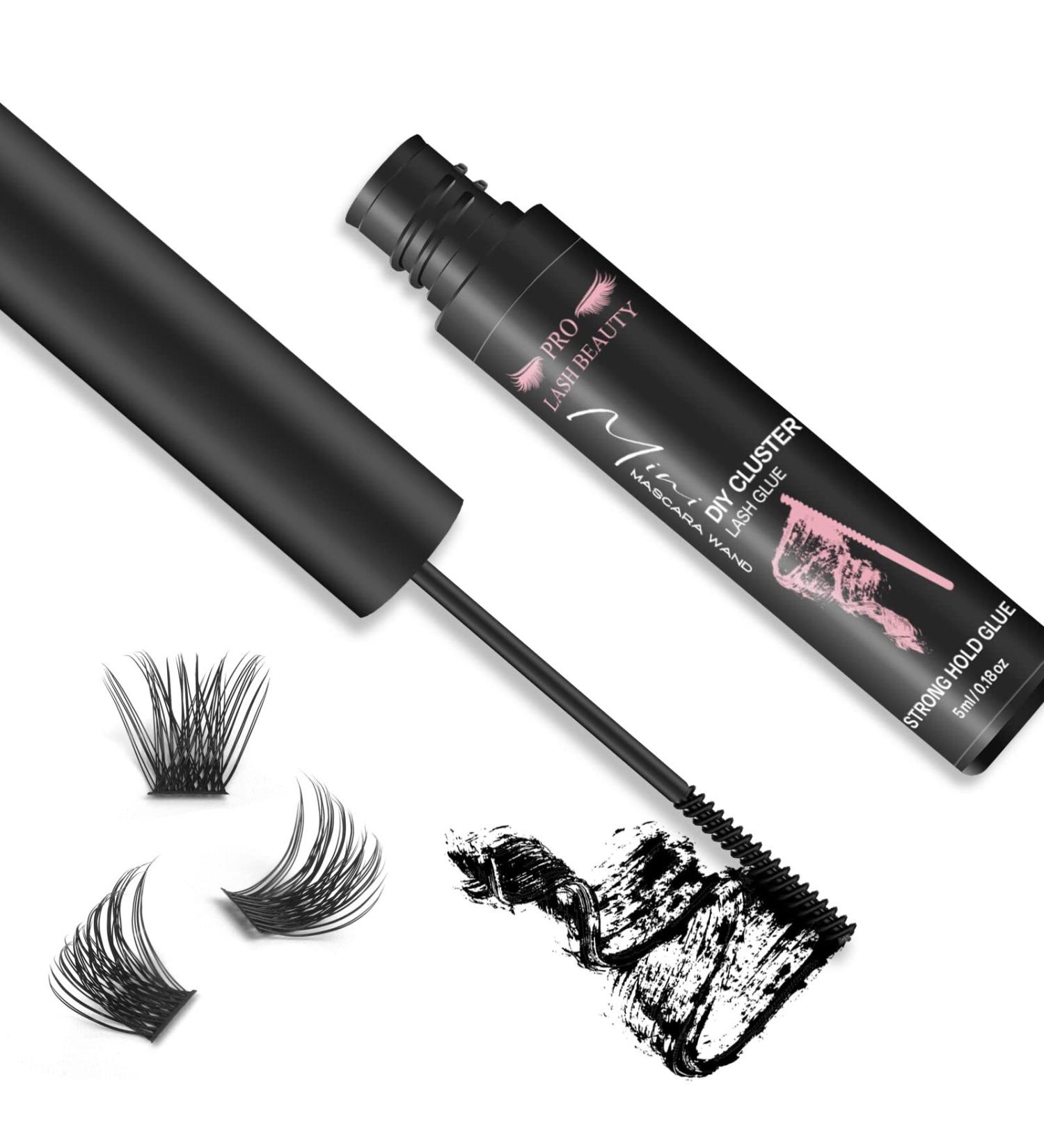 Cluster Lash Glue - Super Strong Hold | Waterproof Latex-free | DIY Eyelash Extension Glue - 5ml Black - Buy Online on GoSupps.com