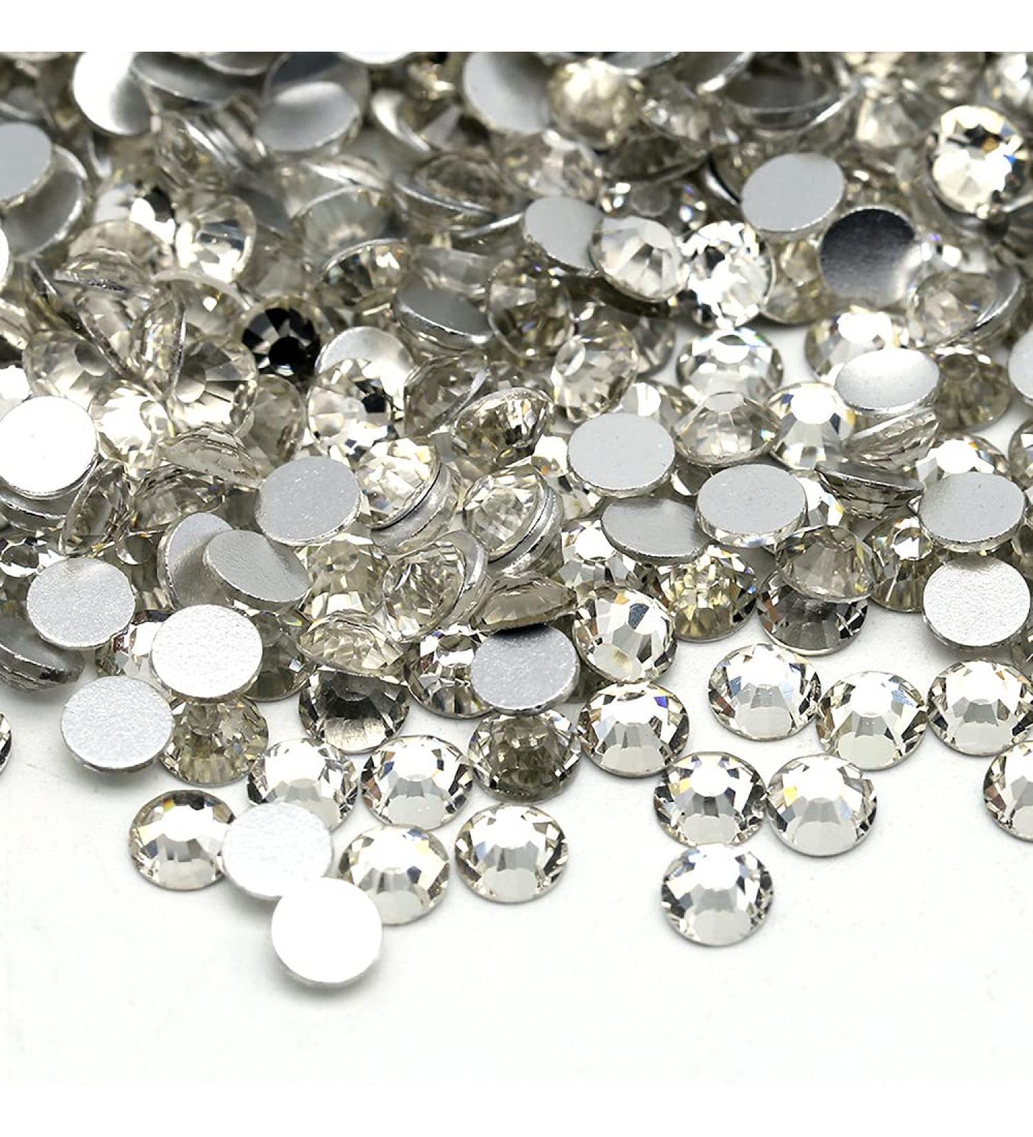 HCBLUE 288pc Clear Crystal Flat Back Rhinestones for Nail Art & Crafts - 6mm Round Glass Gems | Non-Hotfix SS30 (6mm) - Buy Online on GoSupps.com