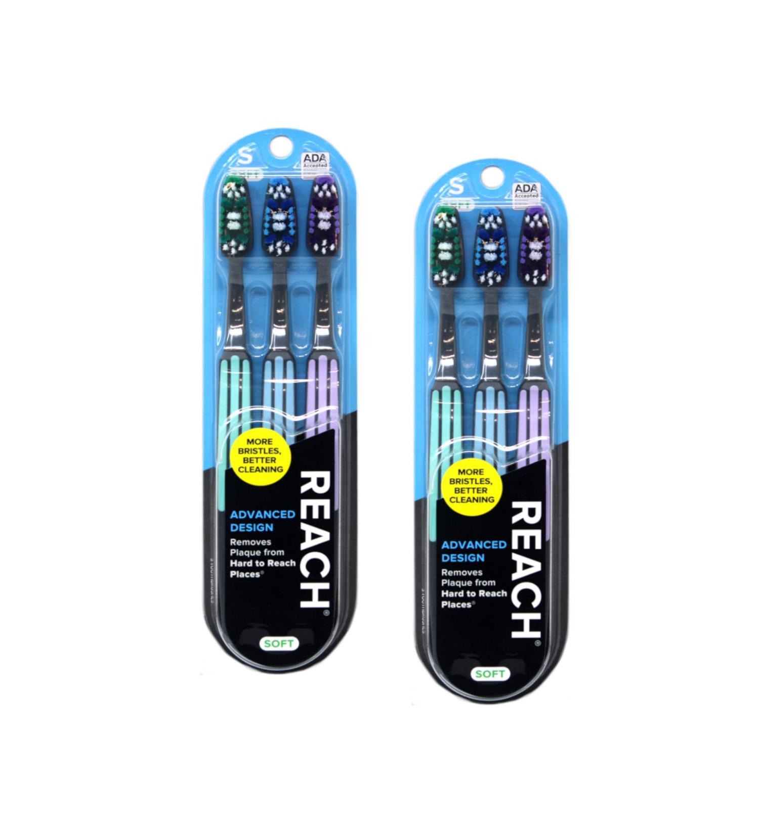 Reach Advanced Design Soft Toothbrushes - 6 Count Variety Pack - Buy Online on GoSupps.com