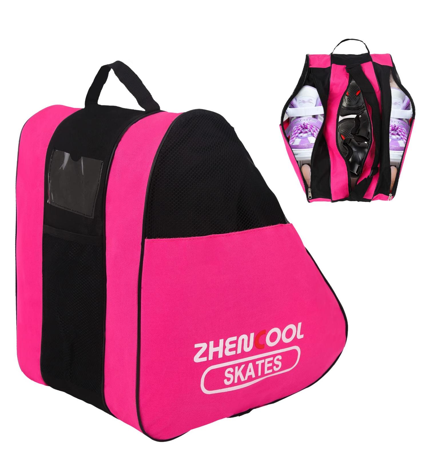Glaitc Inline Pocket Roller Shoes Bag - Adjustable Skating Carrier for Adults & Kids - Pink Ski Shoe Backpack - Buy Online on GoSupps.com