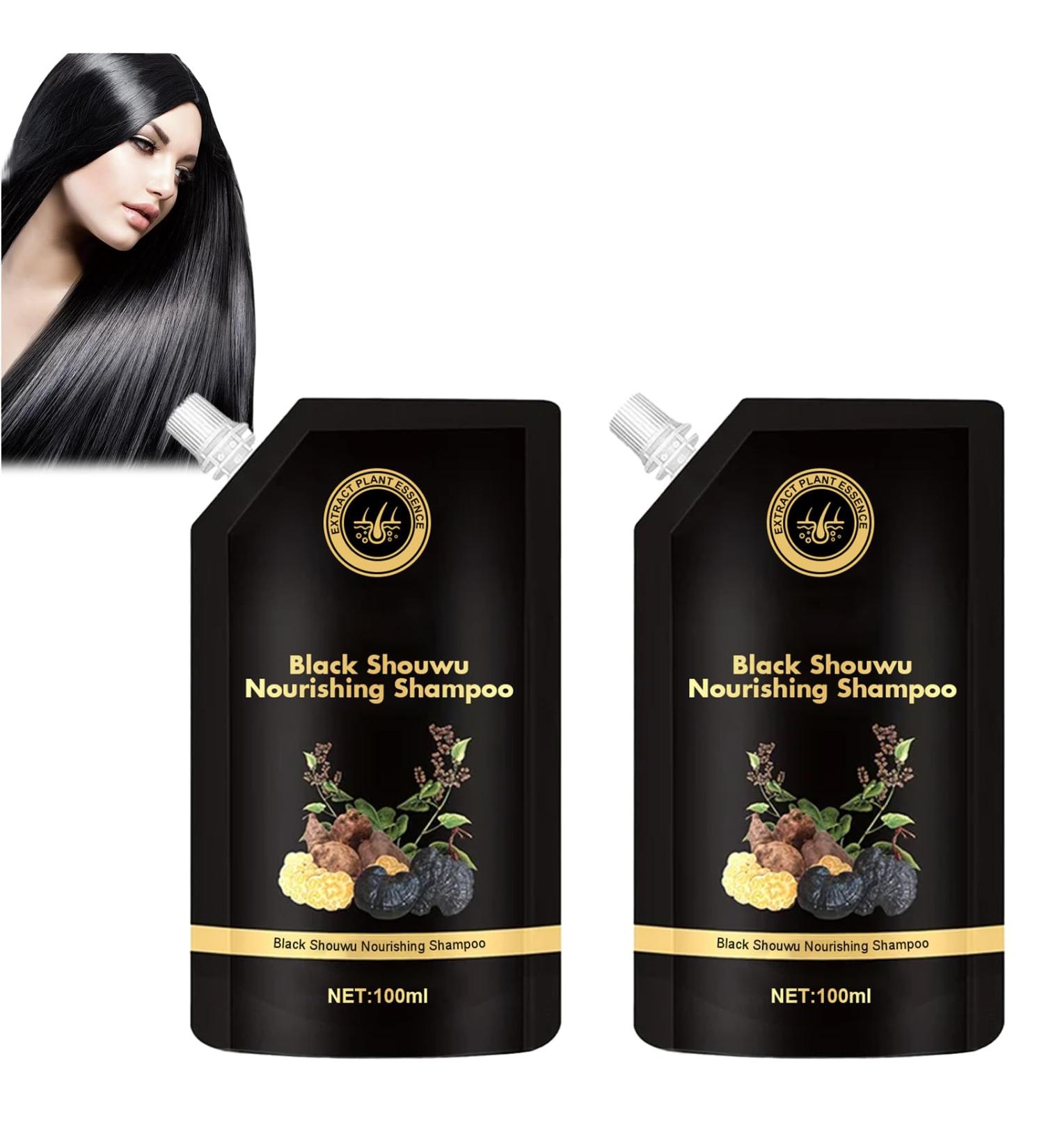 Shantou Youjia 2pcs Polygonum Multiflorum Shampoo Black Shouwu Nourishing Shampoo Antidandruff and Dry Scalp for Hair Growth and Volume Promotes Hair Growth for Men and Women - Buy Online on GoSupps.com