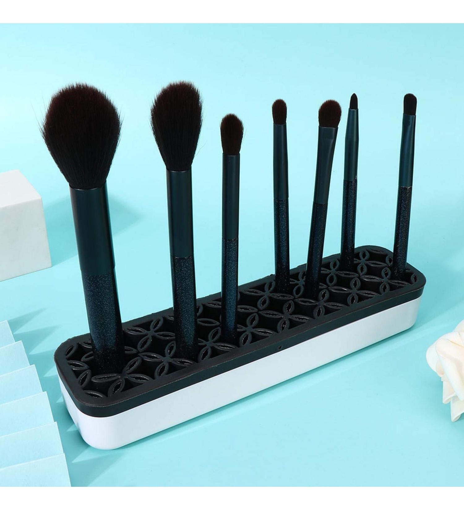 Uxsiya Makeup Brush Stand & Nail Pen Storage Box - All-Direction Organizer for Living Room (Black) | Shop Internationally - Buy Online on GoSupps.com