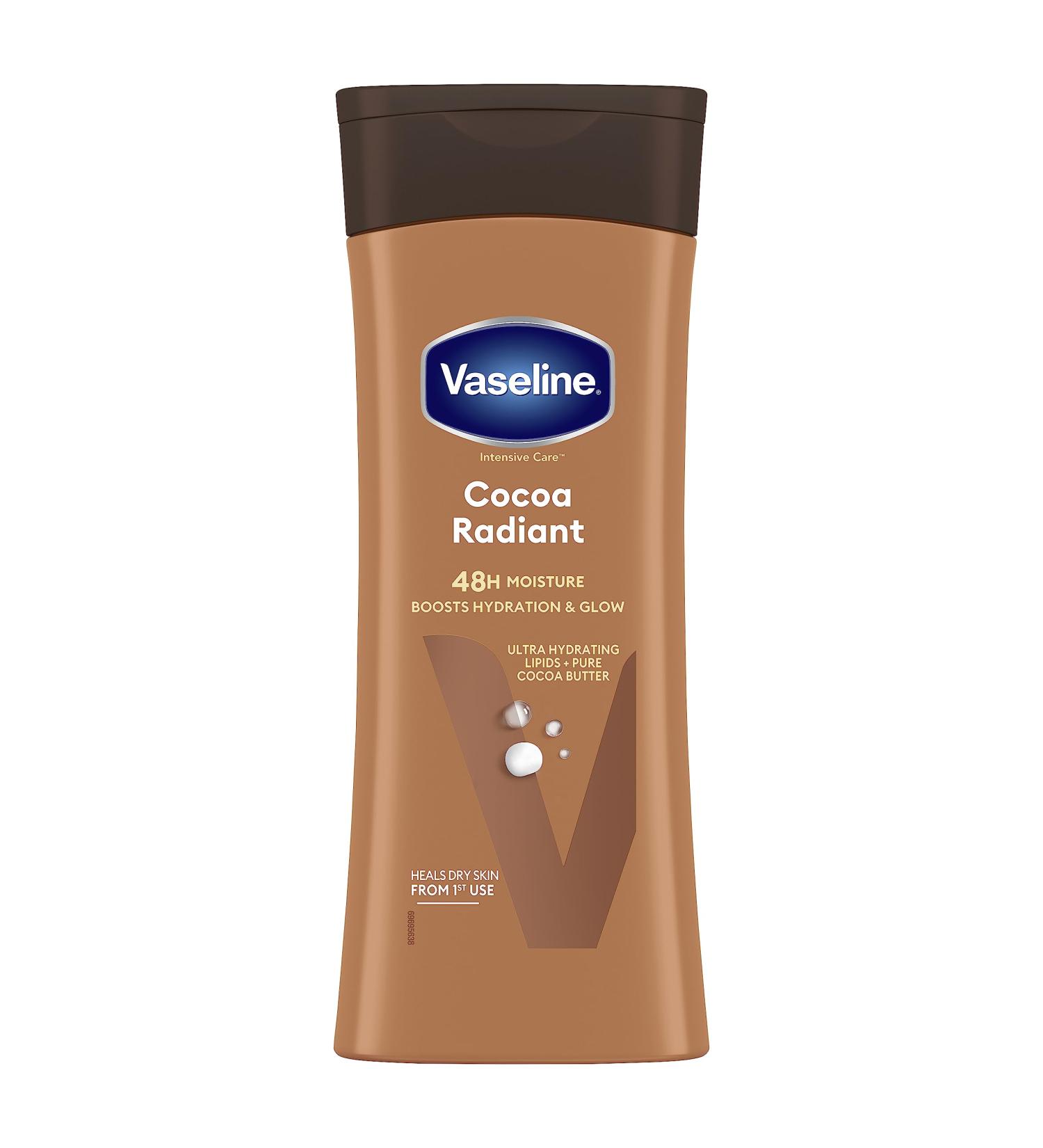Vaseline Intensive Care Cocoa Radiant Body Lotion 400ml - 100% Cocoa Butter for Dry Skin - Buy Online on GoSupps.com