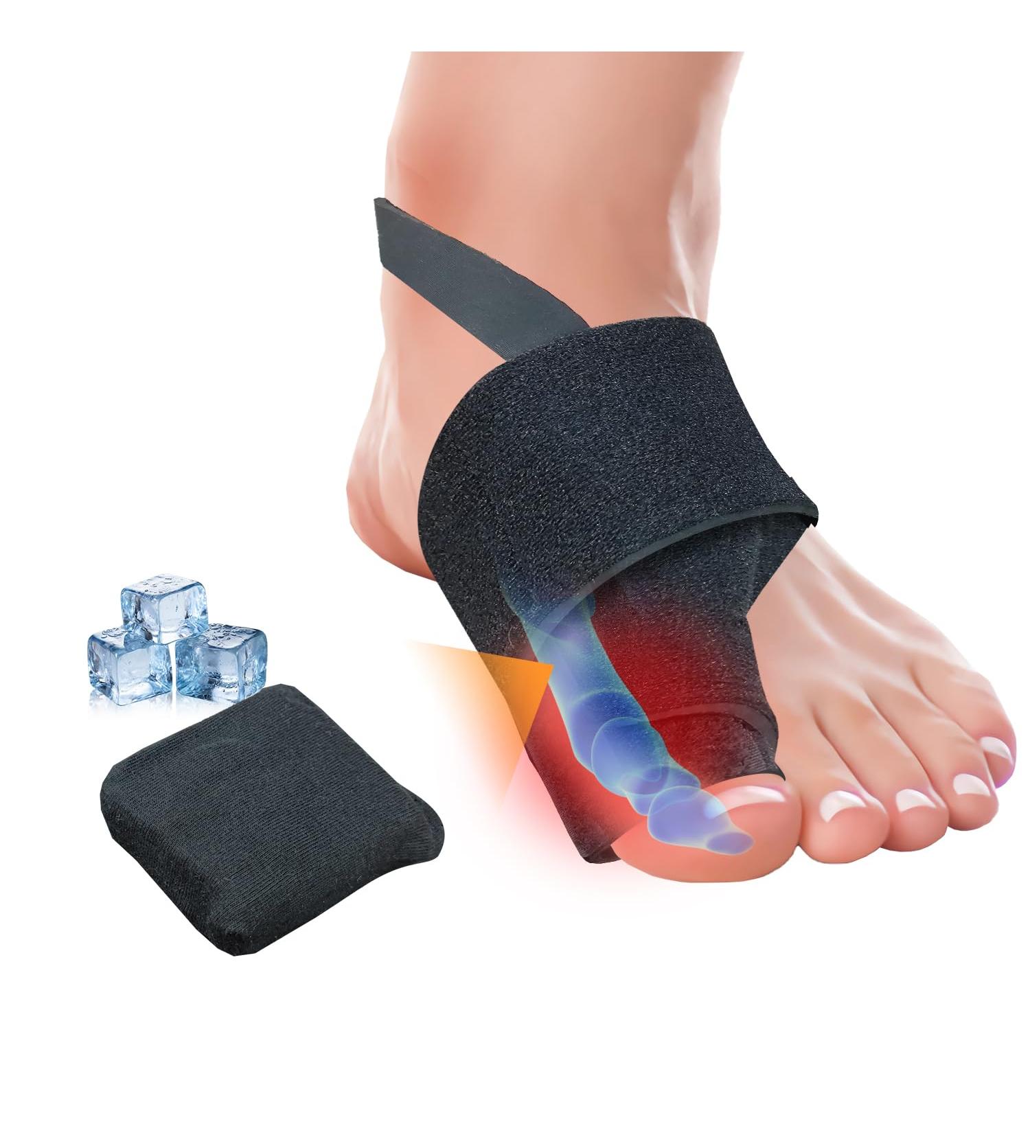 Bunion Corrector with Hot & Cold Pad | Customizable Non-Slip Splint for Hallux Valgus Pain Relief - One Size Fits Most for Men & Women - Buy Online on GoSupps.com