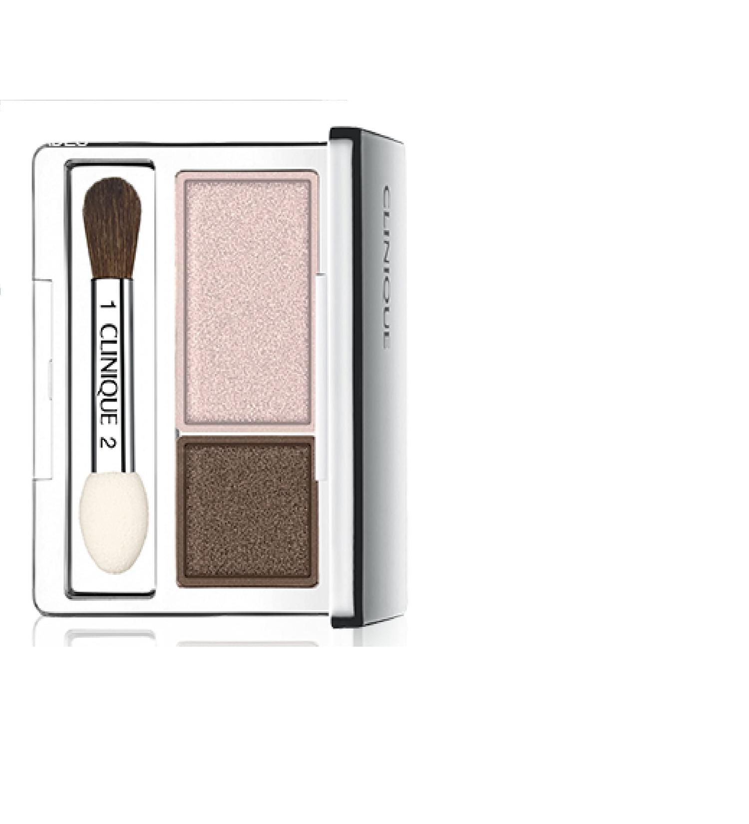 Clinique All About Shadow Duo - Ivory Bisque/Bronze Satin Powder - Buy Online on GoSupps.com