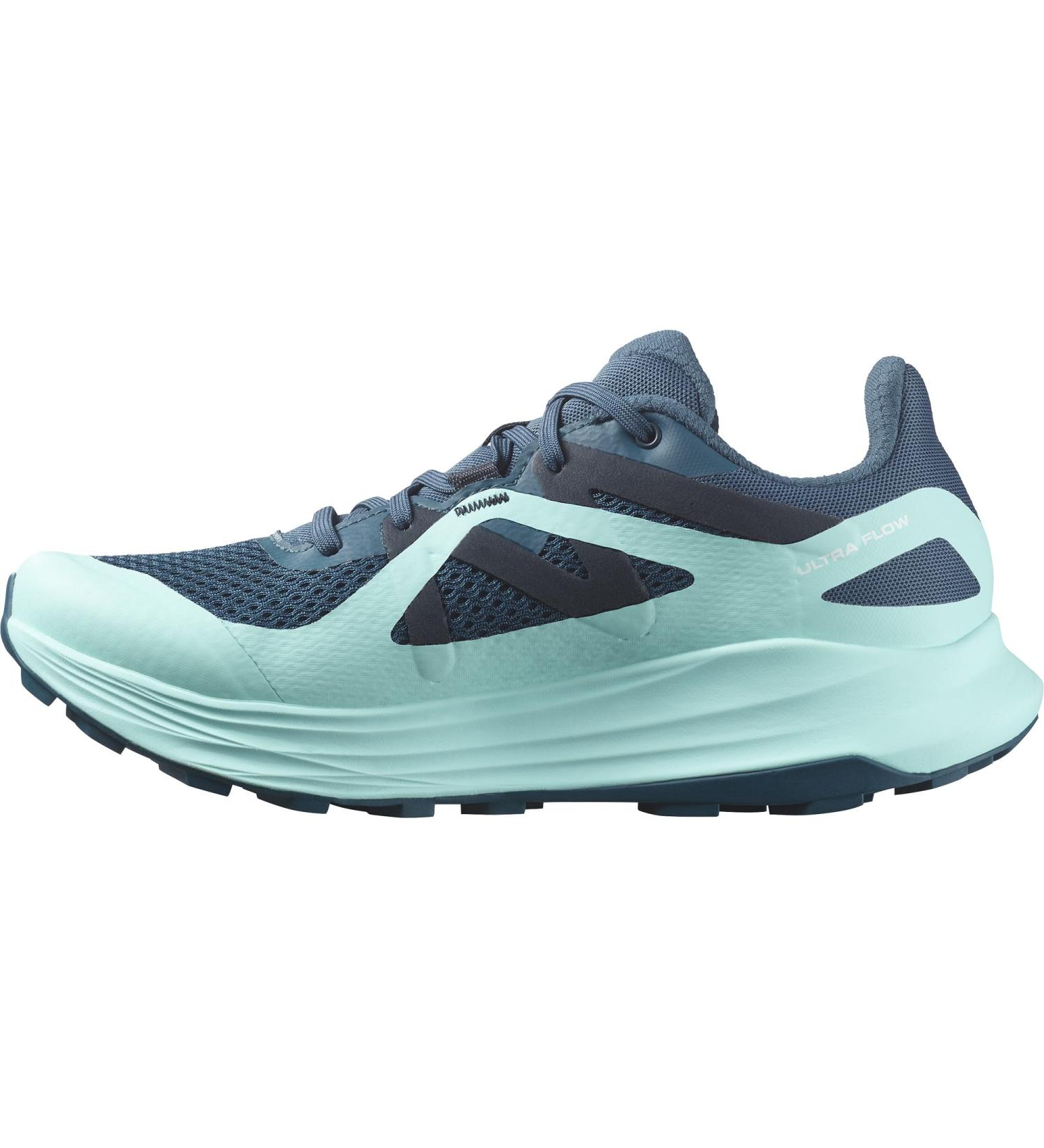 Salomon Ultra Flow Gore-Tex Women's Trail Running Shoes - Waterproof Weatherproof Damping | Size 41 1/3 EU - Deep Dive Tanager Turquoise Carbon - Buy Online on GoSupps.com