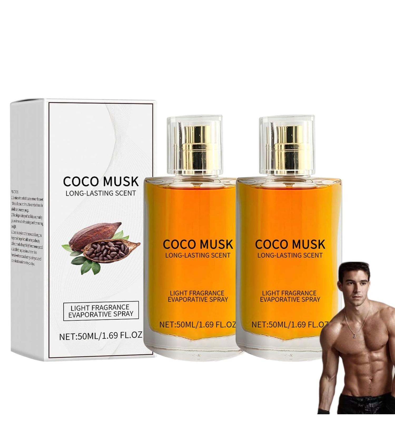 Choco Musk Eau De Spray Perfume Coco Musk Perfume Men Coco Musk Cologne For Men Suitable For Valentine's Day Party Music Festival Dating 50 ml/1.65 fl. oz (2PC) - Buy Online on GoSupps.com