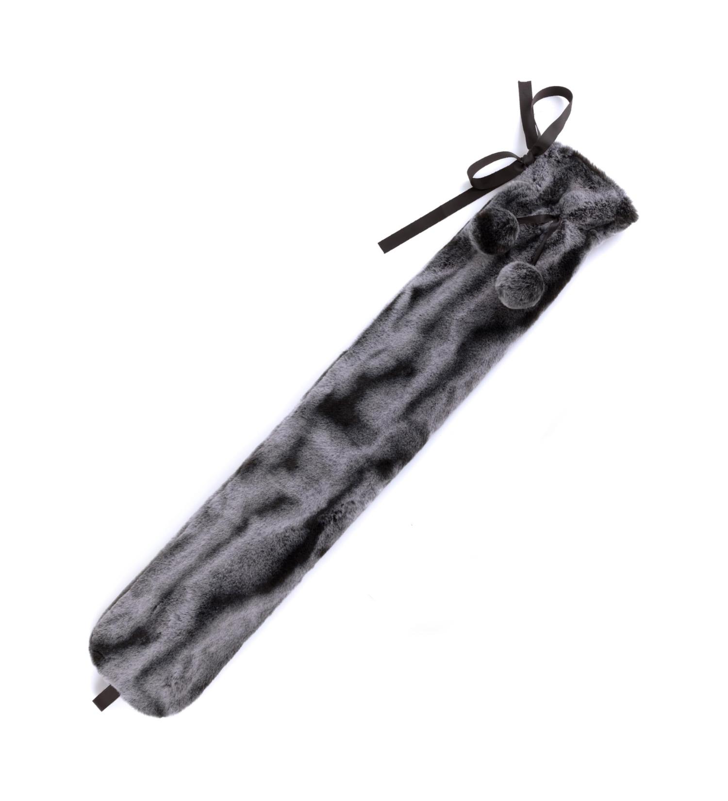 LIVIVO 2L Extra Long Hot Water Bottle with Removable Faux Fur Cover - Giant Size for Full Body Relief in Grey - Buy Online on GoSupps.com