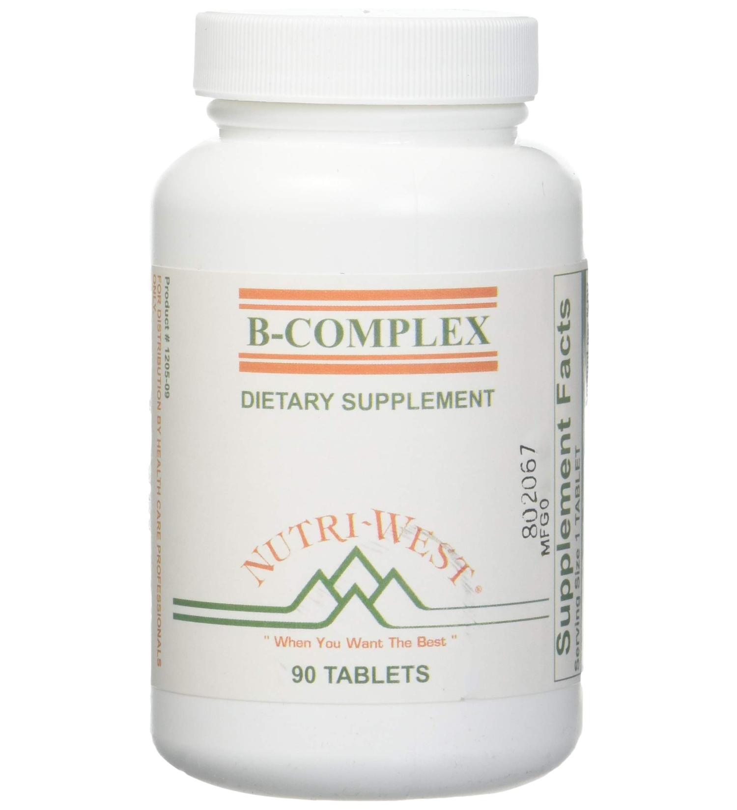 Nutri-West B-Complex 90 - Essential Vitamin Supplement - Buy Online on GoSupps.com