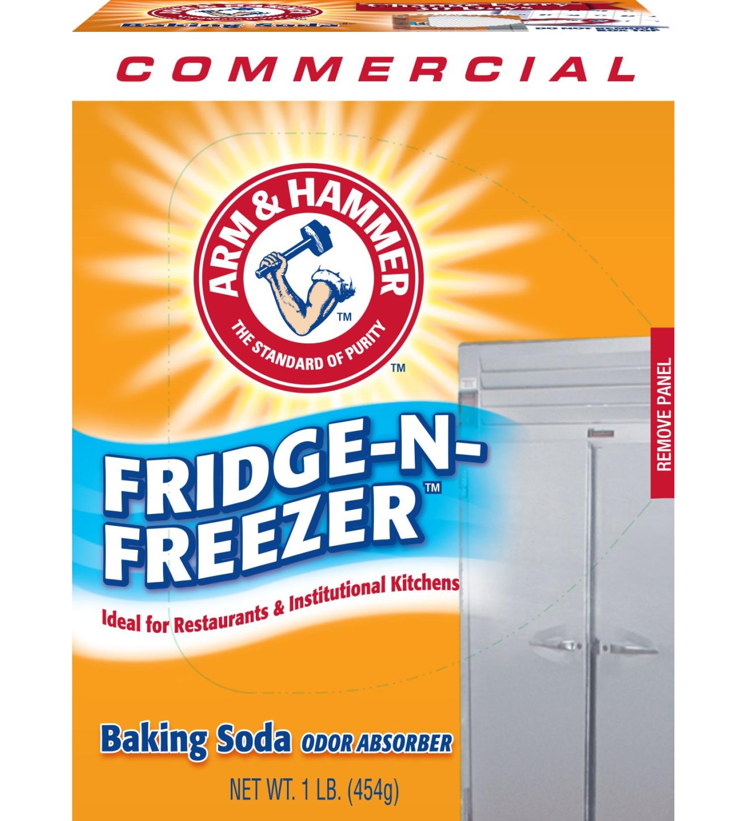 Arm & Hammer 3320084011CT Fridge-N-Freezer Pack Baking Soda, Unscented, Powder, 16 Oz, Pack of 12