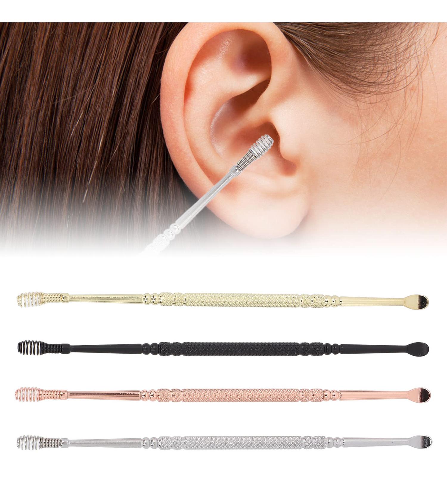 Zetiling Ear Cleaner - Stainless Steel Ear Wax Removal Tool Set | 360 Spiral Ear Pick | 4 Colors Available - Buy Online on GoSupps.com