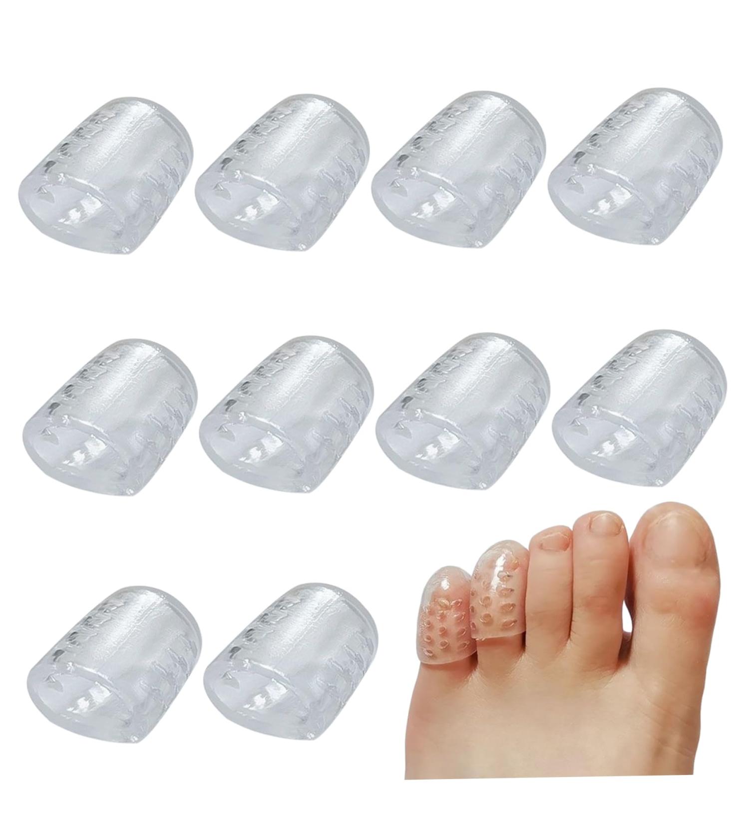 Toe Protector - 10PCS Anti-Friction Silicone Toe Caps for Pain Relief | Small Toe Sleeve Covers for Corns & Blisters - Buy Online on GoSupps.com