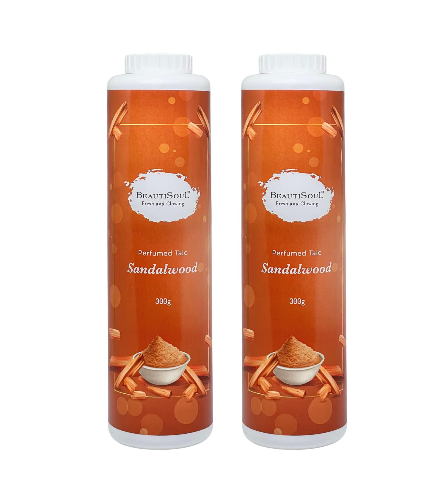 Sandalwood Perfumed Talc for Men & Women | Niacinamide Infused Summer Talcum Powder Combo - 600g | International Shipping Available - Buy Online on GoSupps.com