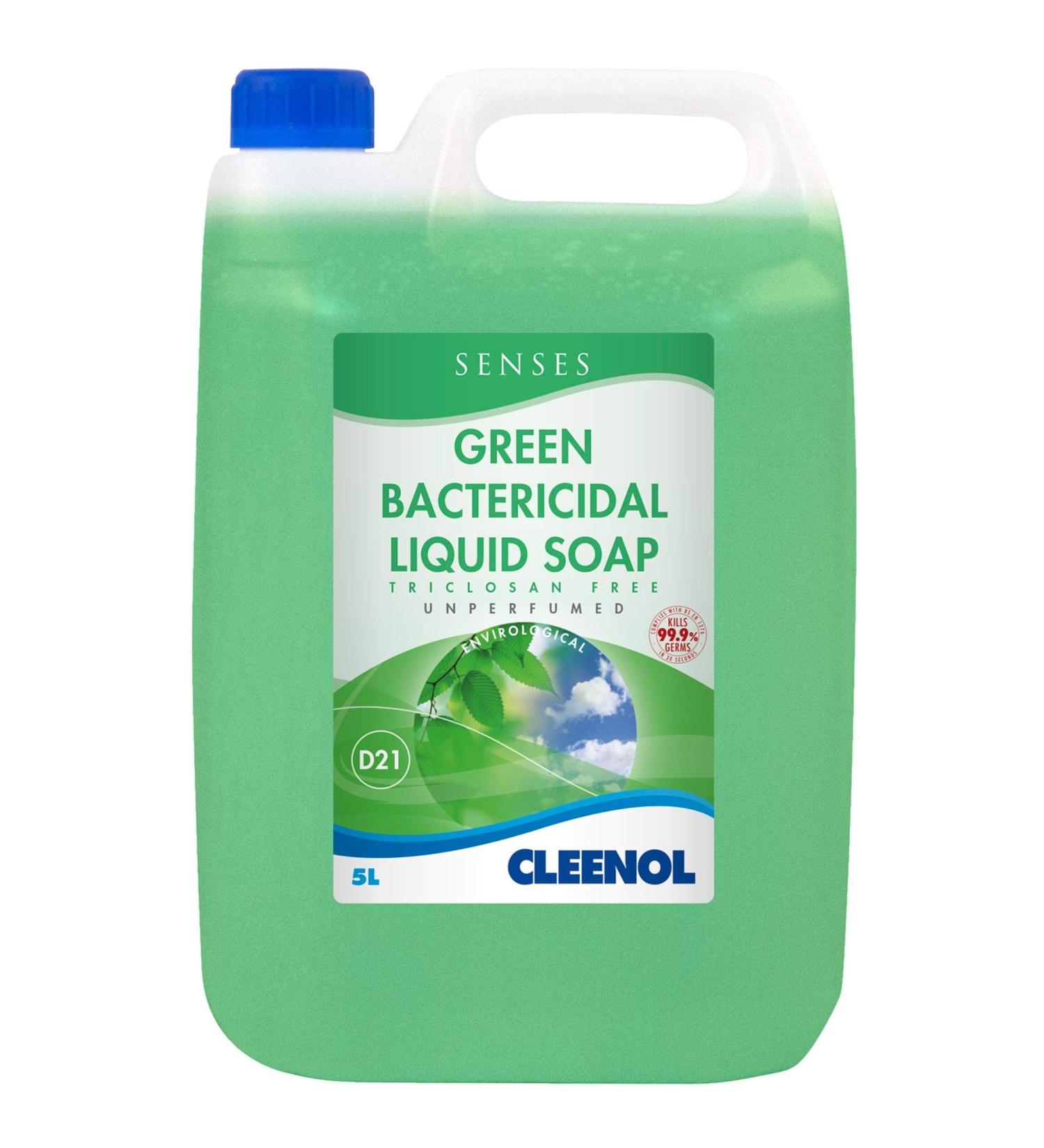 Senses Green Bactericidal Liquid Hand Soap - 2x5ltr