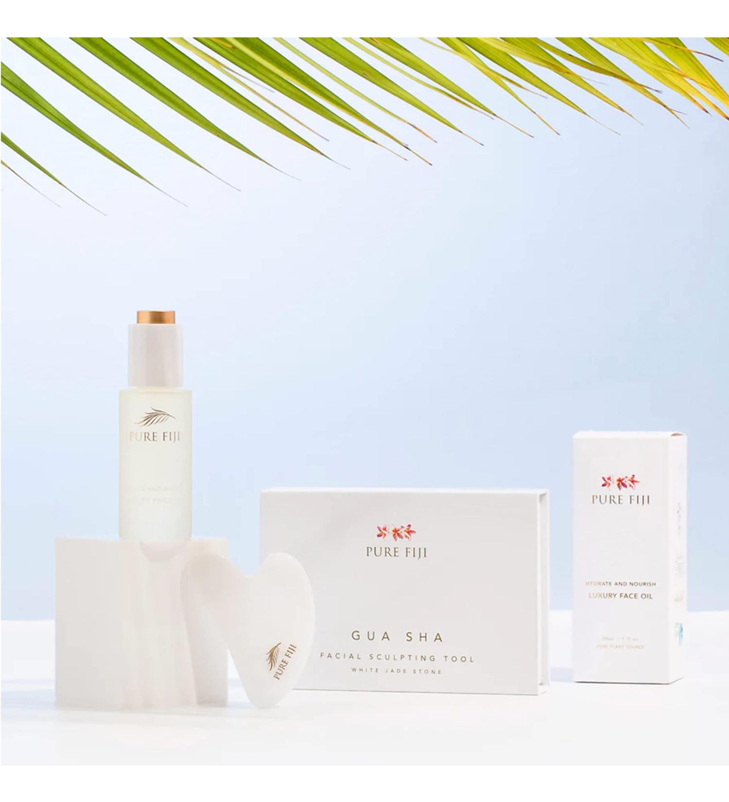 Pure Fiji Facial Skin Care Kit - Gua Sha Tool & Luxury Oil for Spa - Women s Skincare Routine - Buy Online on GoSupps.com