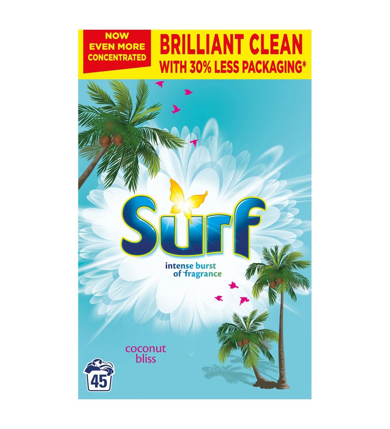 Surf Coconut Bliss Laundry Powder 2.25 kg - Gentle Coconut Scent - 1 Pack - Buy Online on GoSupps.com